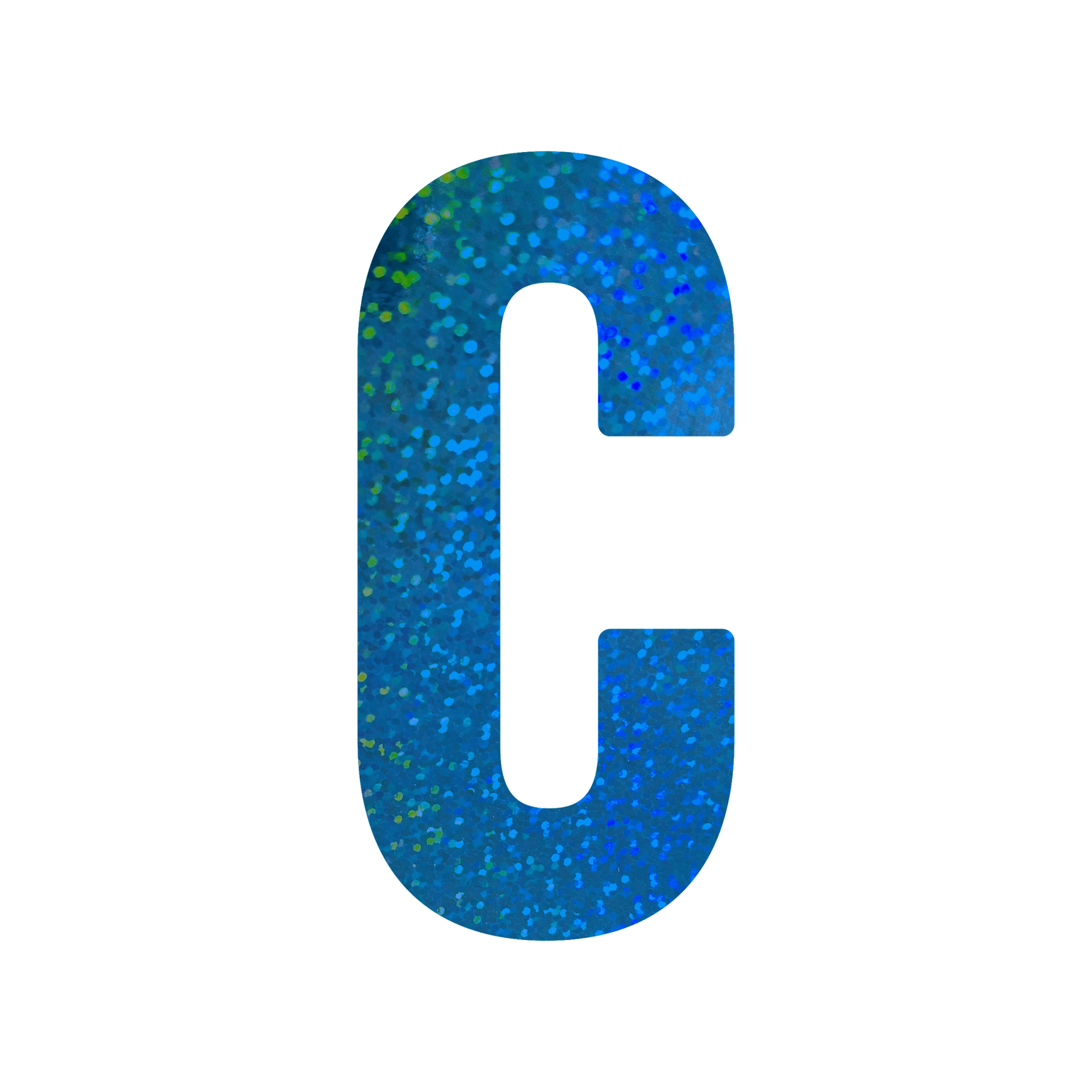 Comemoratio C Letra de Papel Metalizada 15,3 cm Azul - 01 un.
