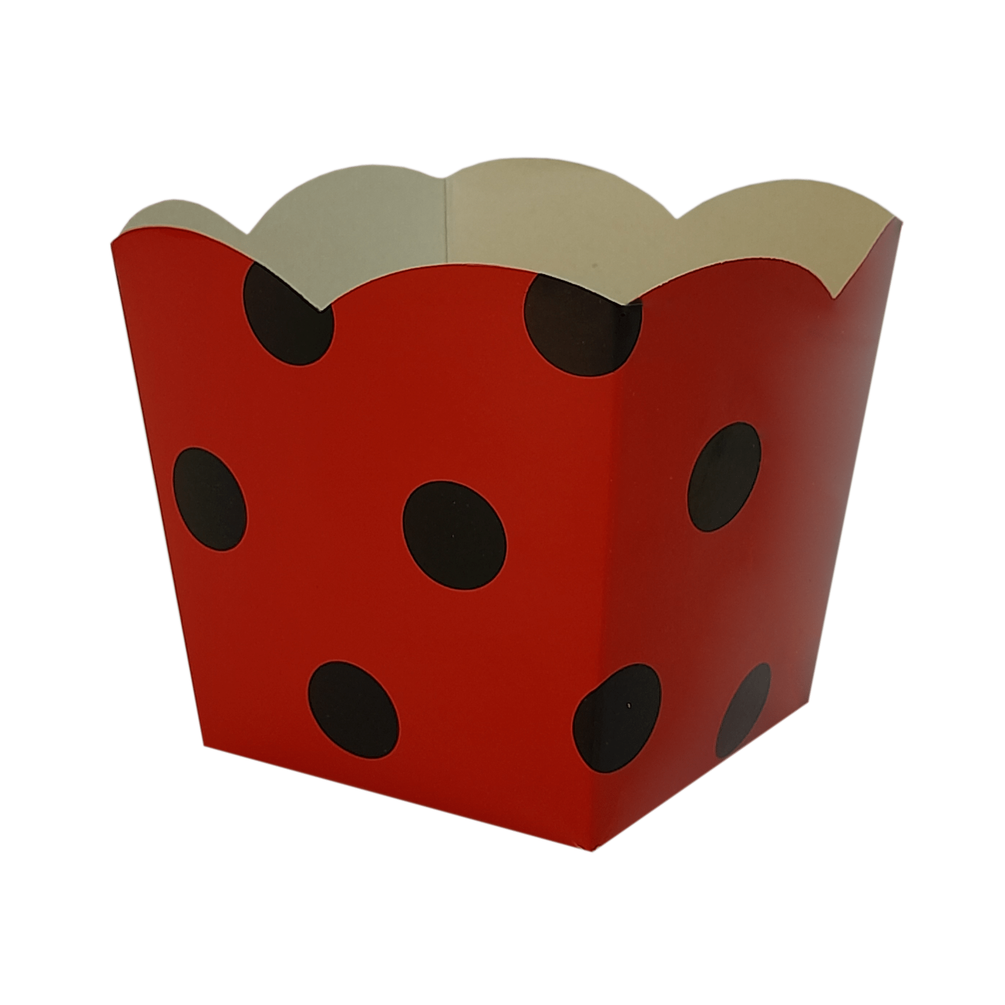 Comemoratio Cachepô 1 G1 Vermelho com Bolas Pretas