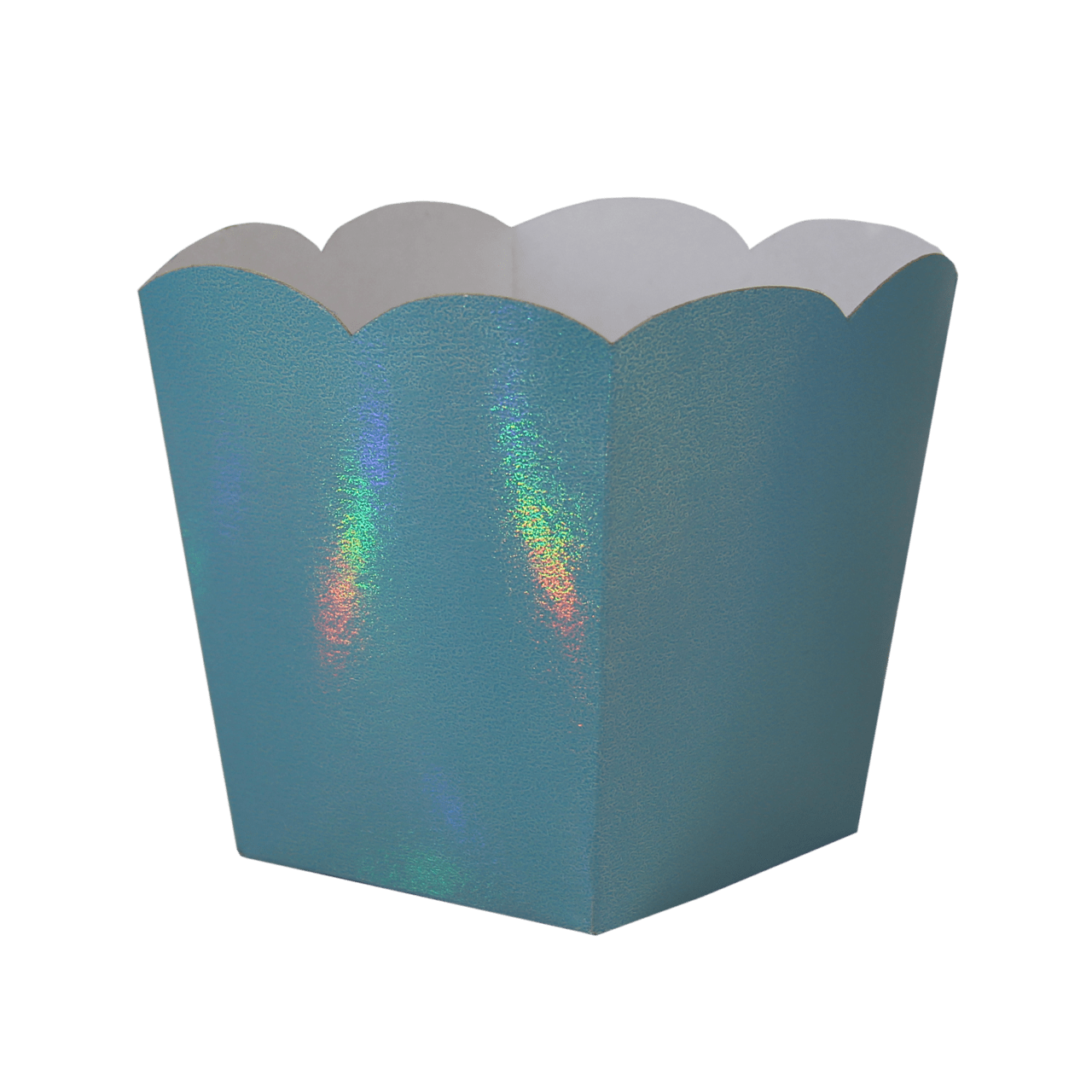 Comemoratio Cachepô 2 Metalizado Holográfico Azul Claro