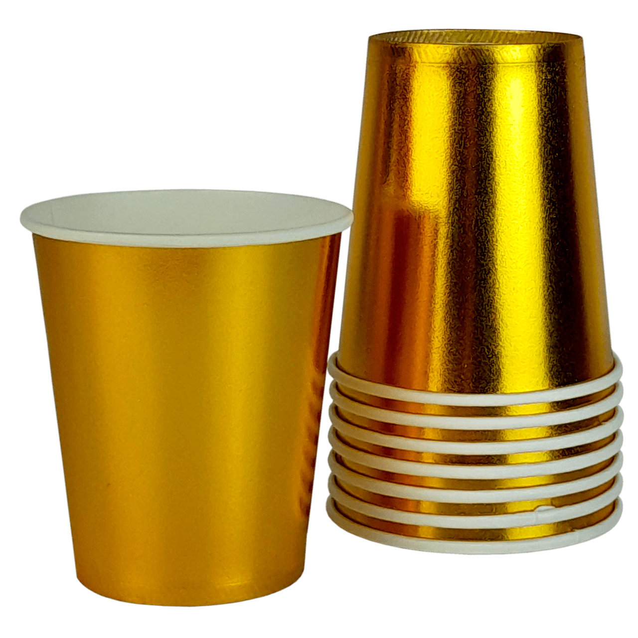 Comemoratio Copo de Papel 225ml Metalizado Dourado