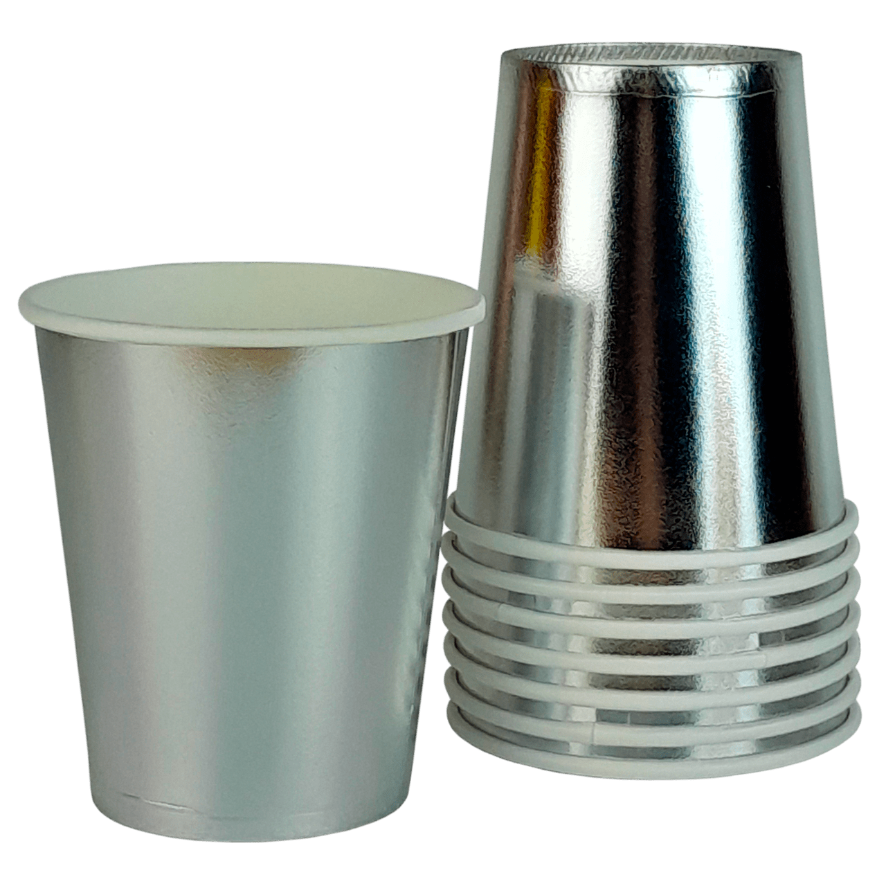 Comemoratio Copo de Papel 225ml Metalizado Prata