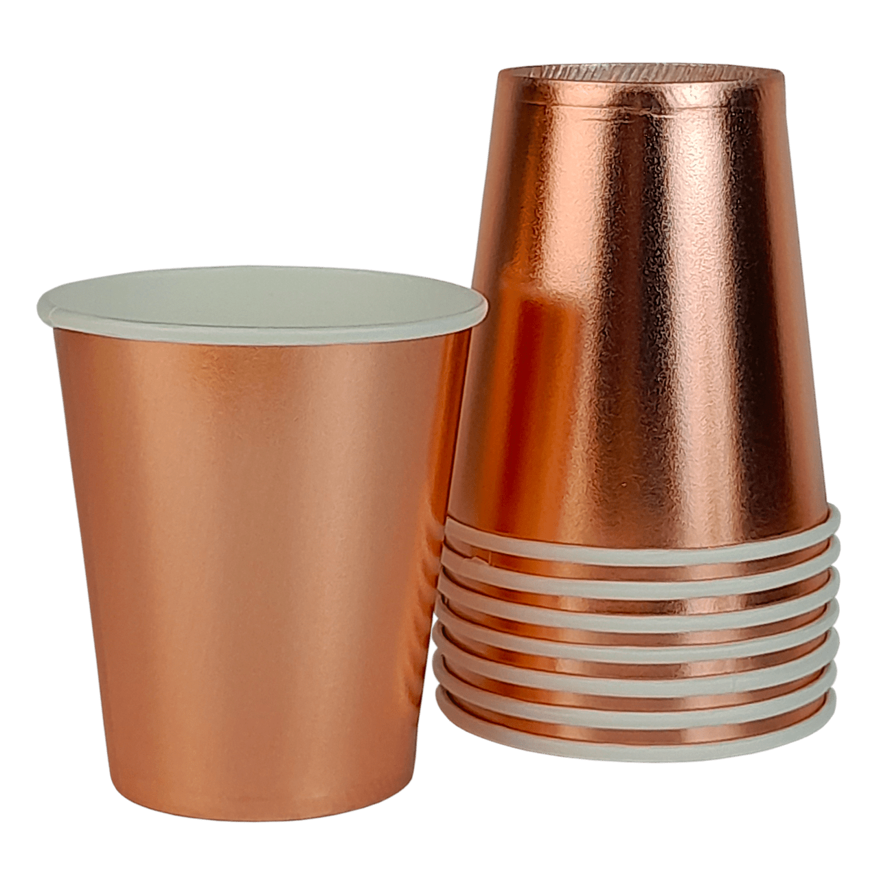 Comemoratio Copo de Papel 225ml Metalizado Rose Gold