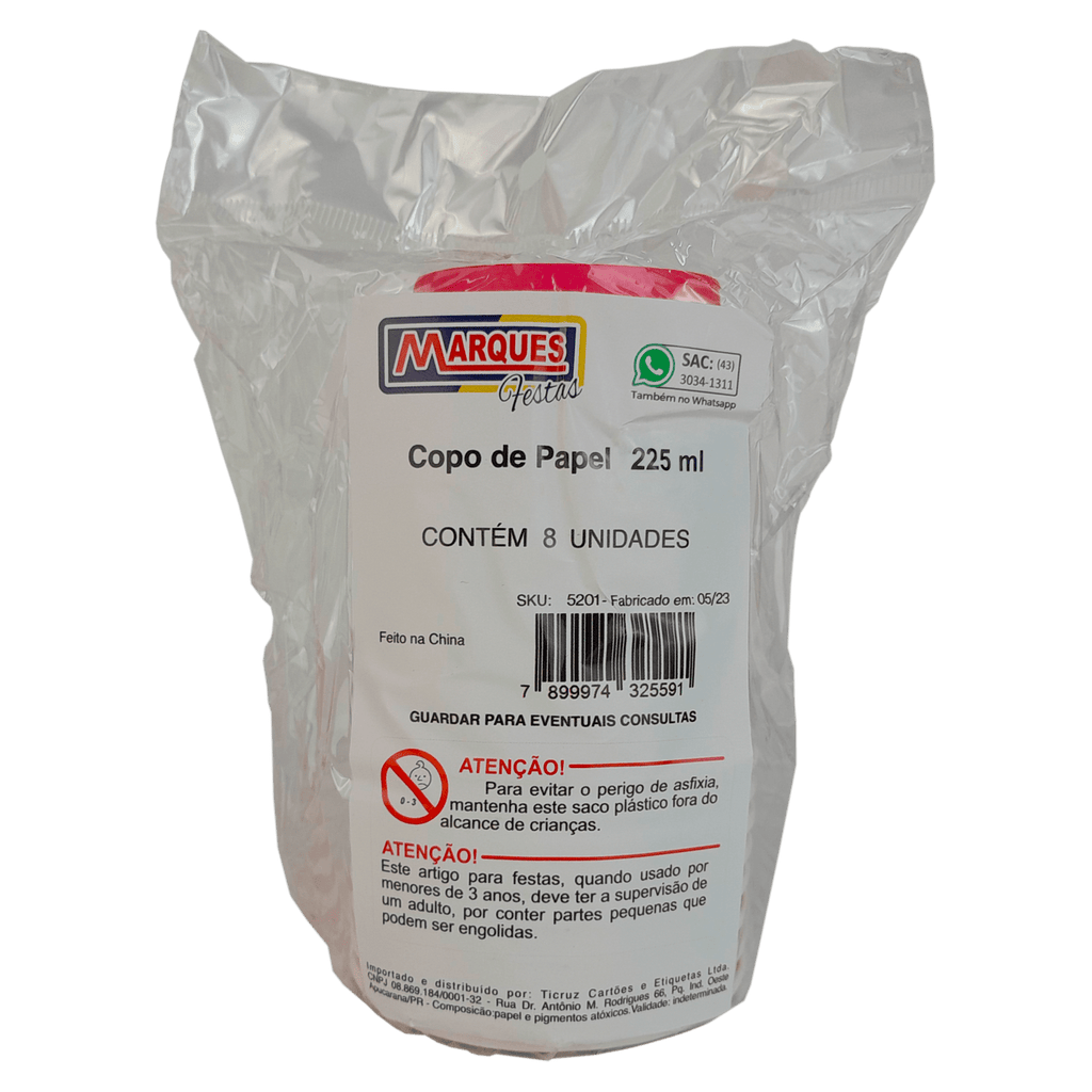 Comemoratio Copo de Papel 225ml Pink