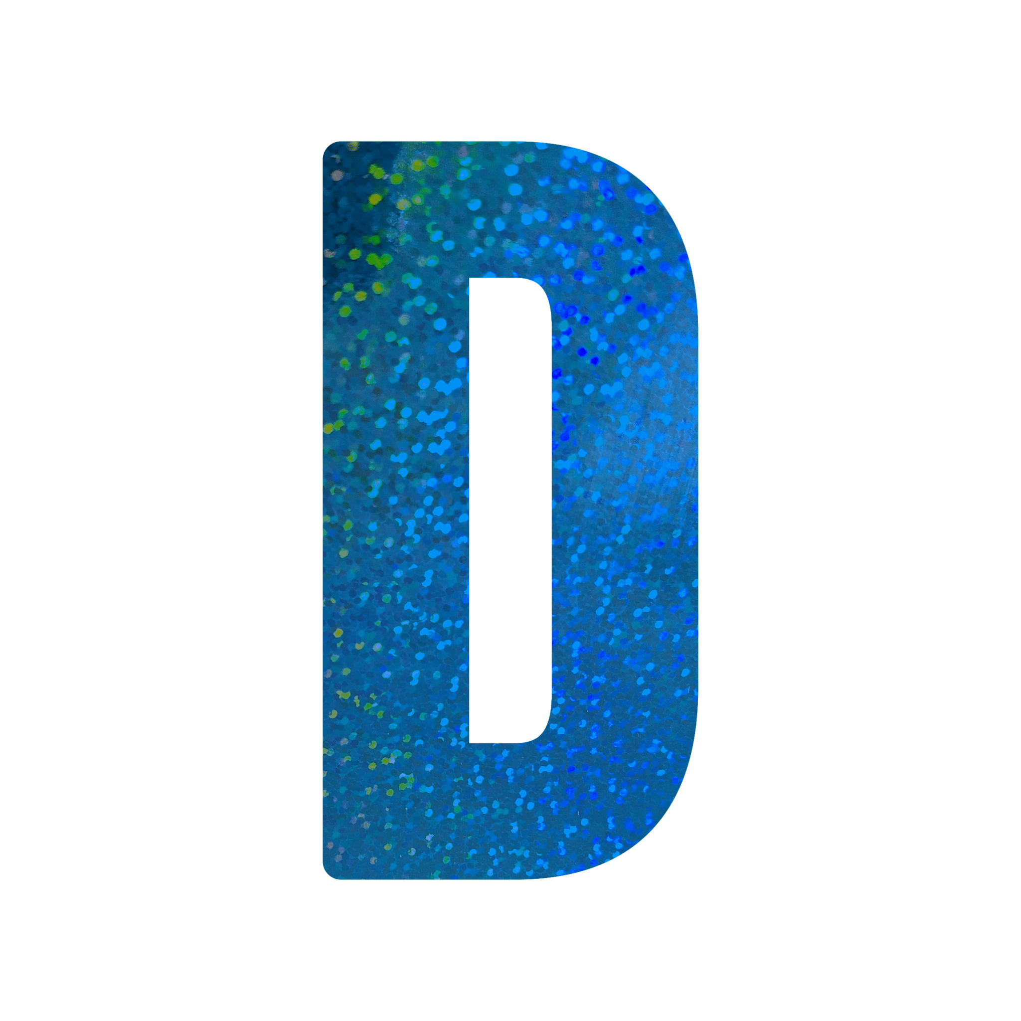 Comemoratio D Letra de Papel Metalizada 15,3 cm Azul - 01 un.