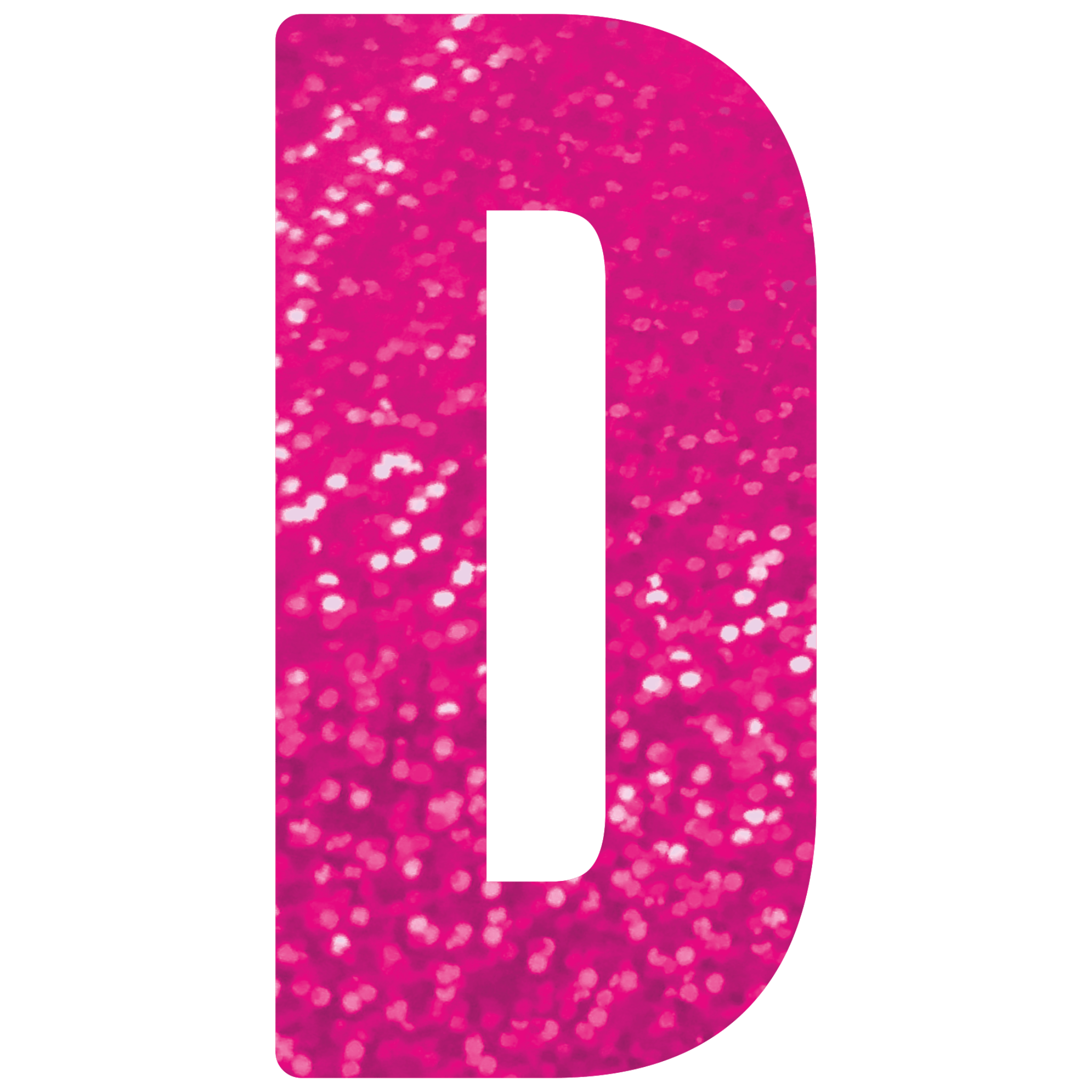Comemoratio D Letra de Papel Metalizada 15,3 cm Rosa - 01 un.