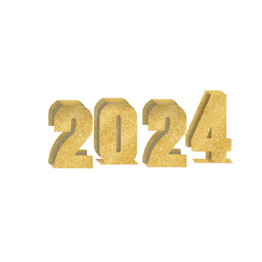 Comemoratio Decoração de Mesa Metalizado Ano Novo 2024