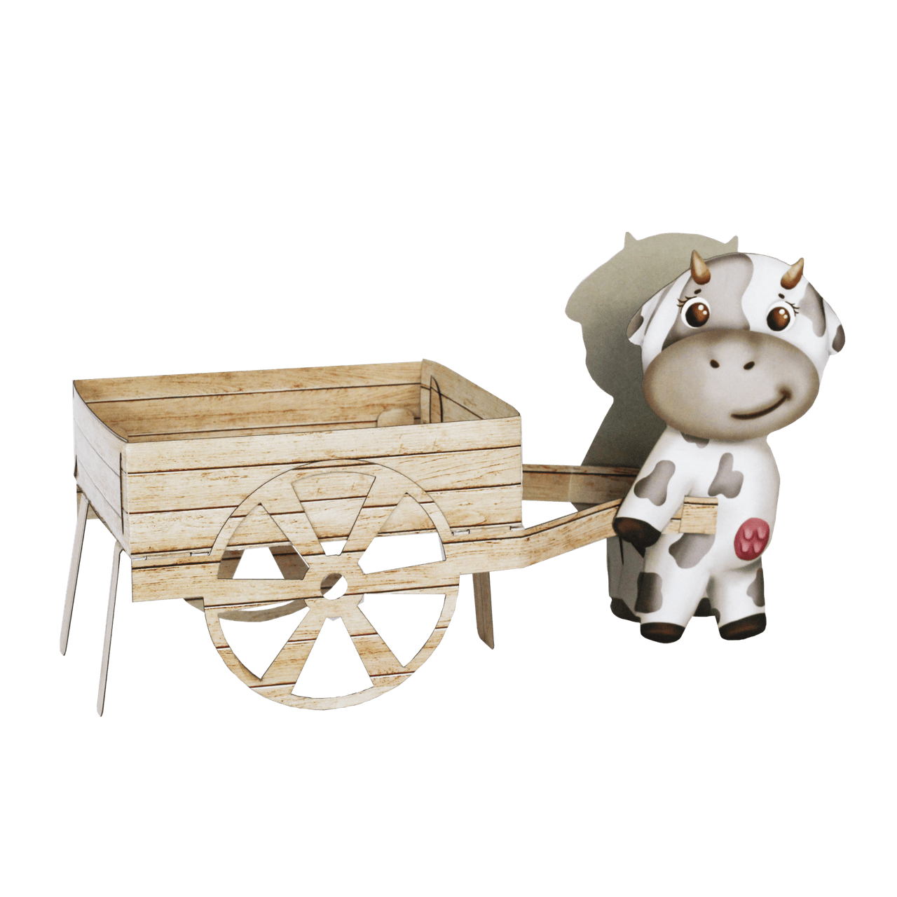 Comemoratio Decoração de Mesa Vaquinha com Carriola