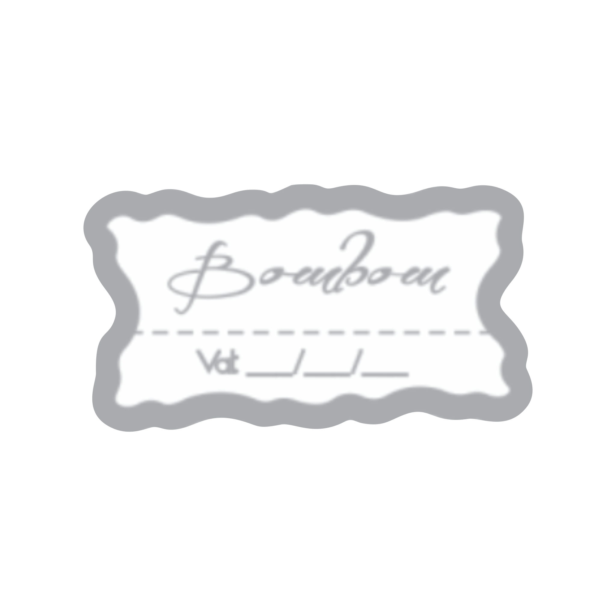 Comemoratio Etiqueta Bombom Validade Prata