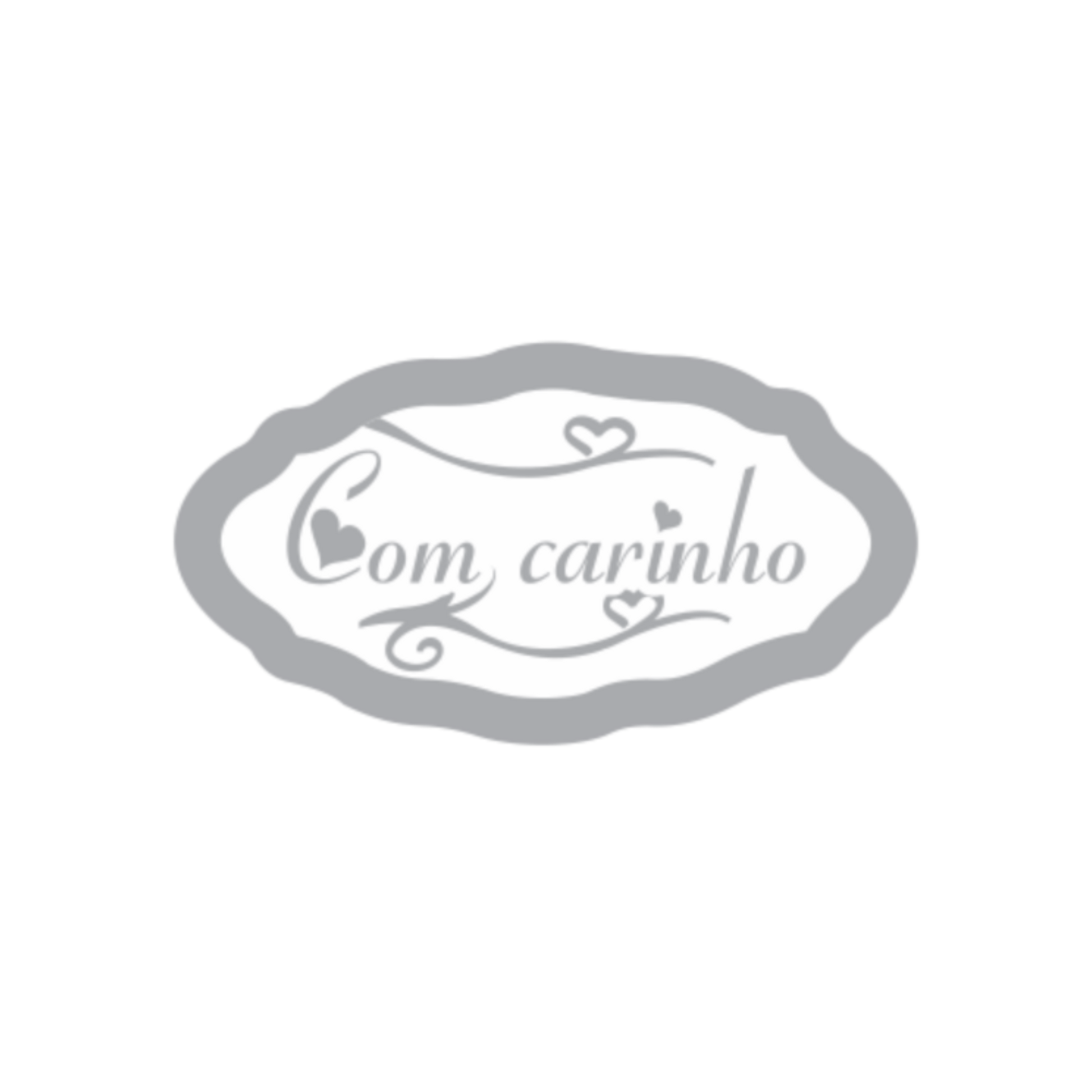 Comemoratio Etiqueta com Carinho Coração Prata