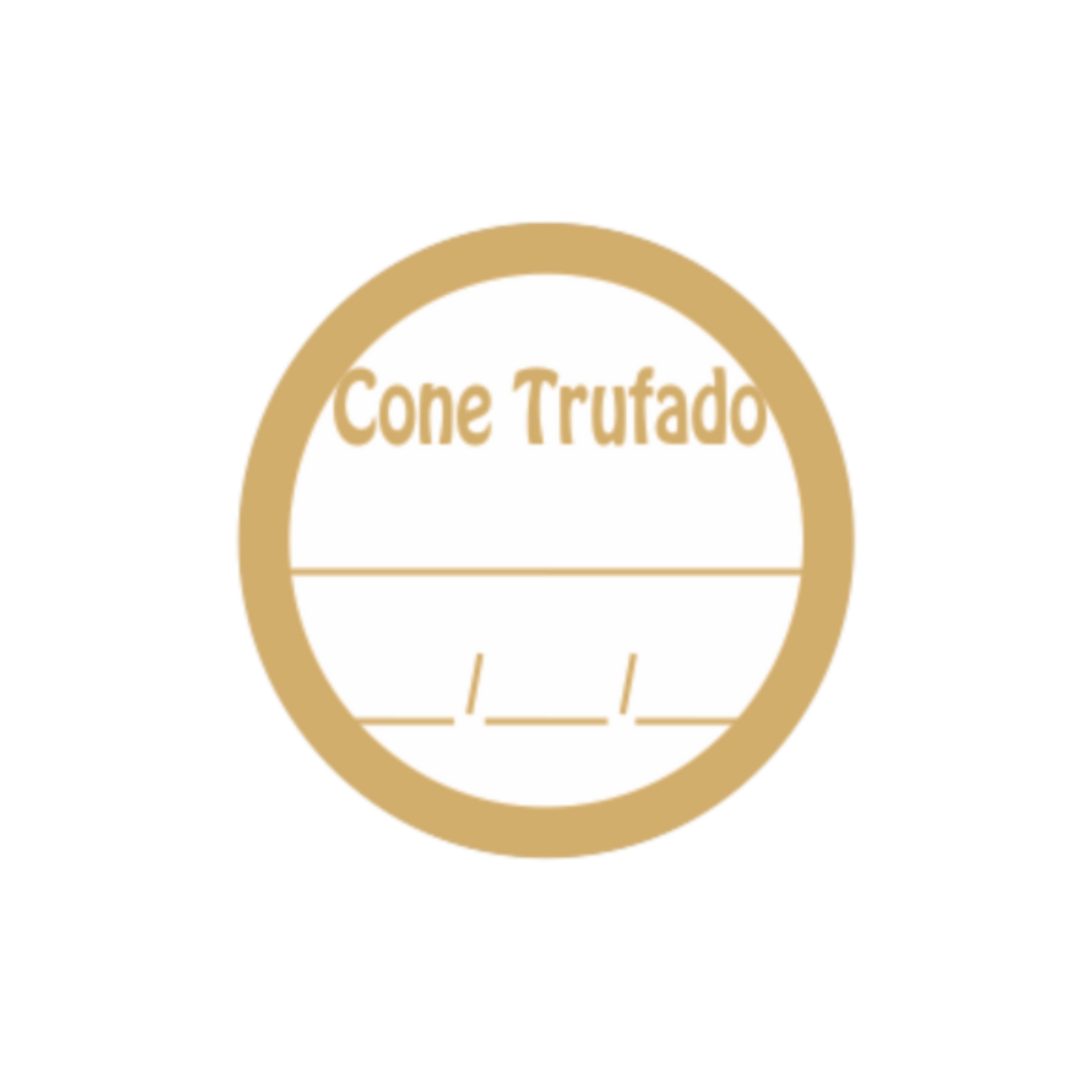Comemoratio Etiqueta Cone Trufado Dourada