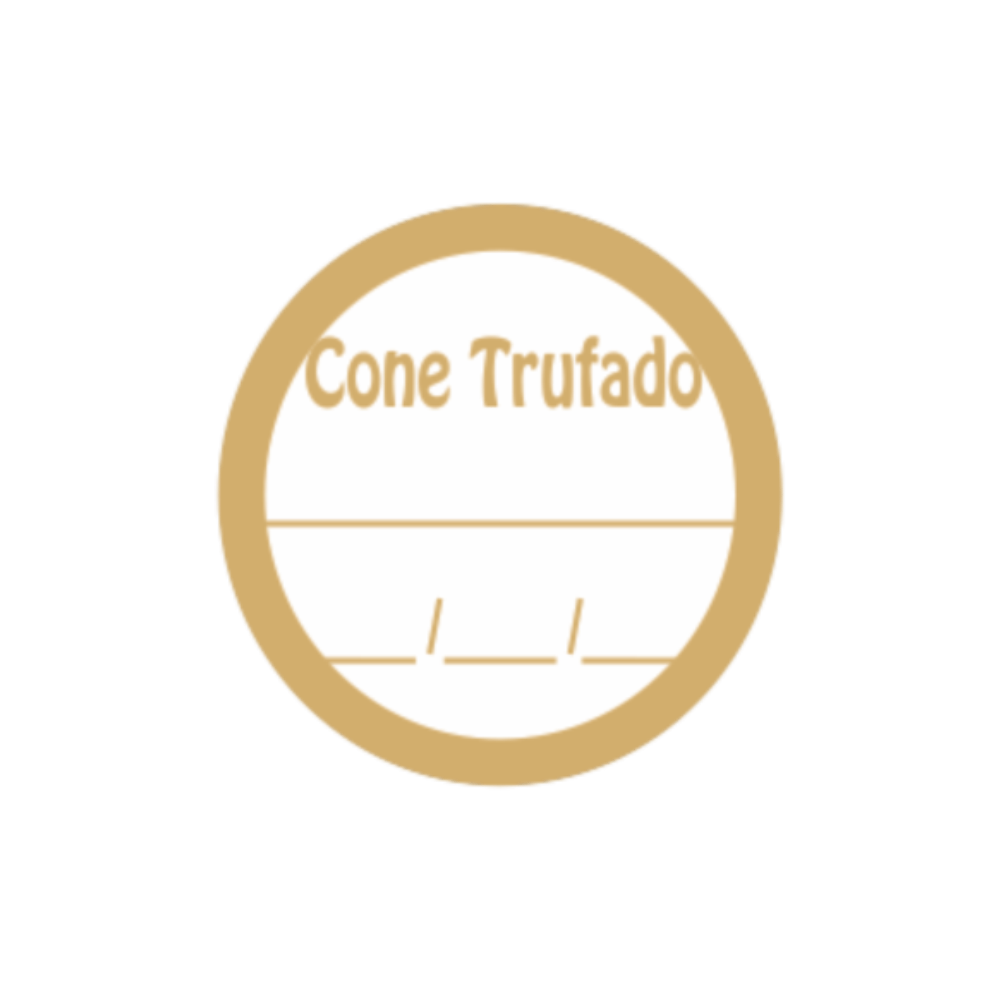 Comemoratio Etiqueta Cone Trufado Dourada
