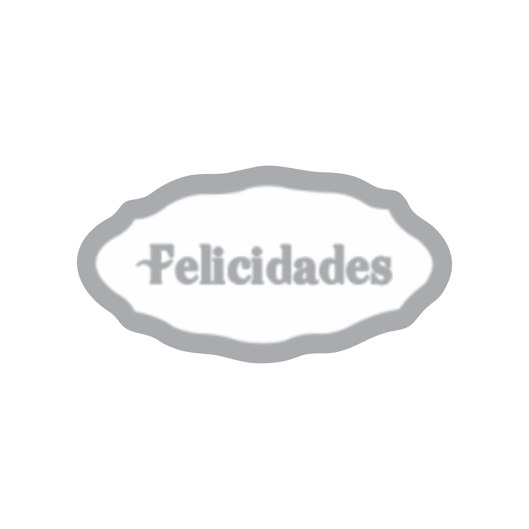 Comemoratio Etiqueta Felicidades Prata