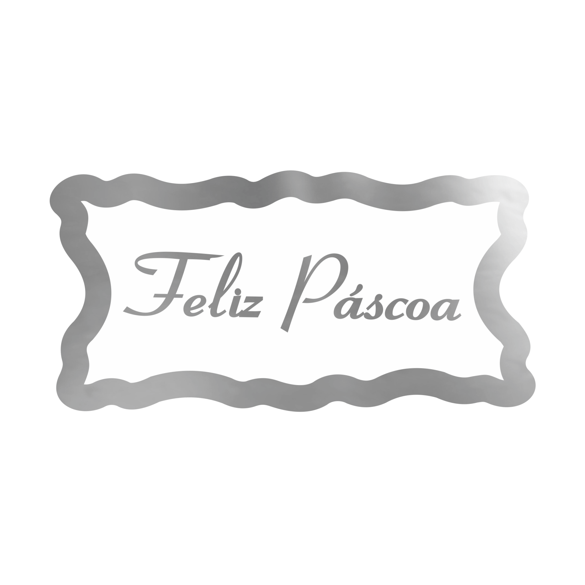 Comemoratio Etiqueta Feliz Páscoa Prata
