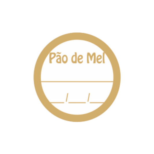 Comemoratio Etiqueta Pão de Mel Dourada