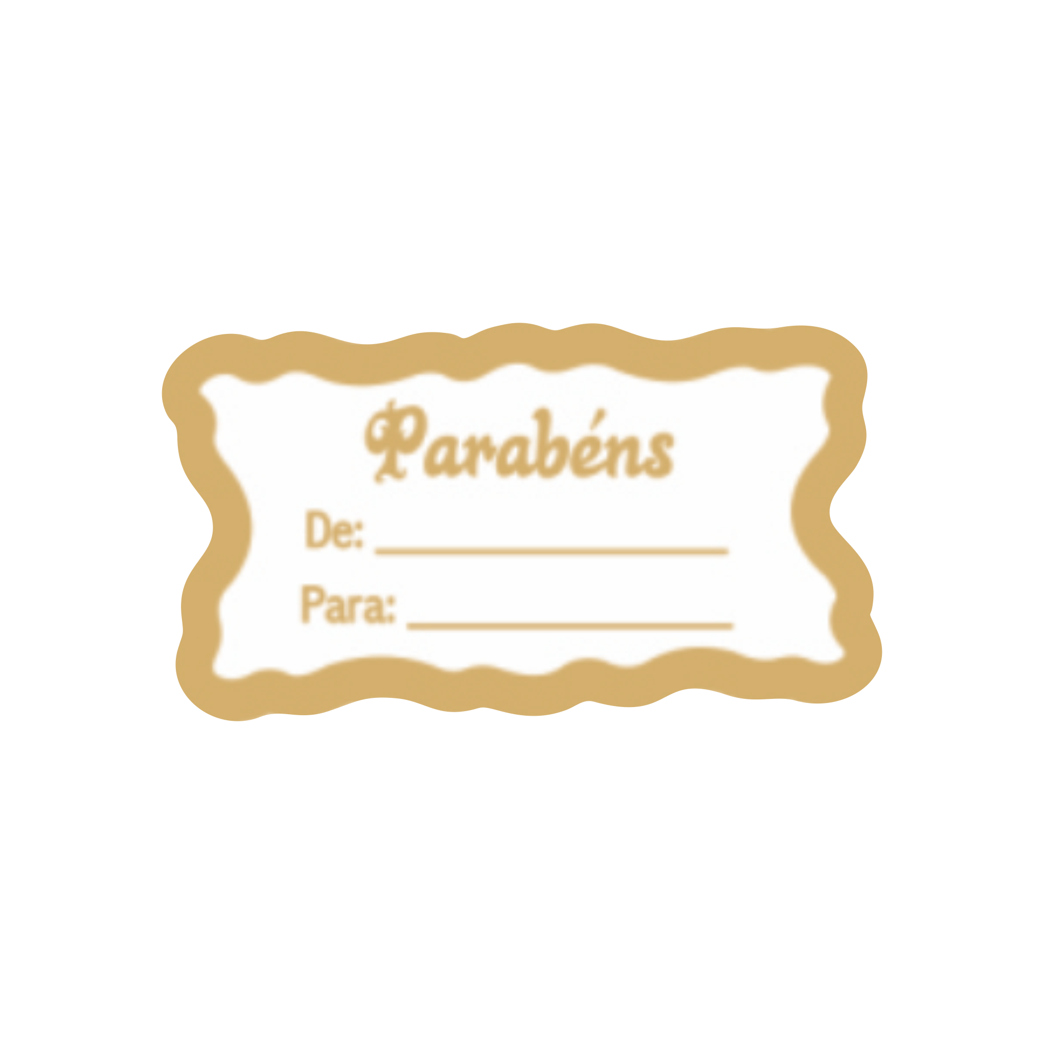 Comemoratio Etiqueta Parabéns Dourada