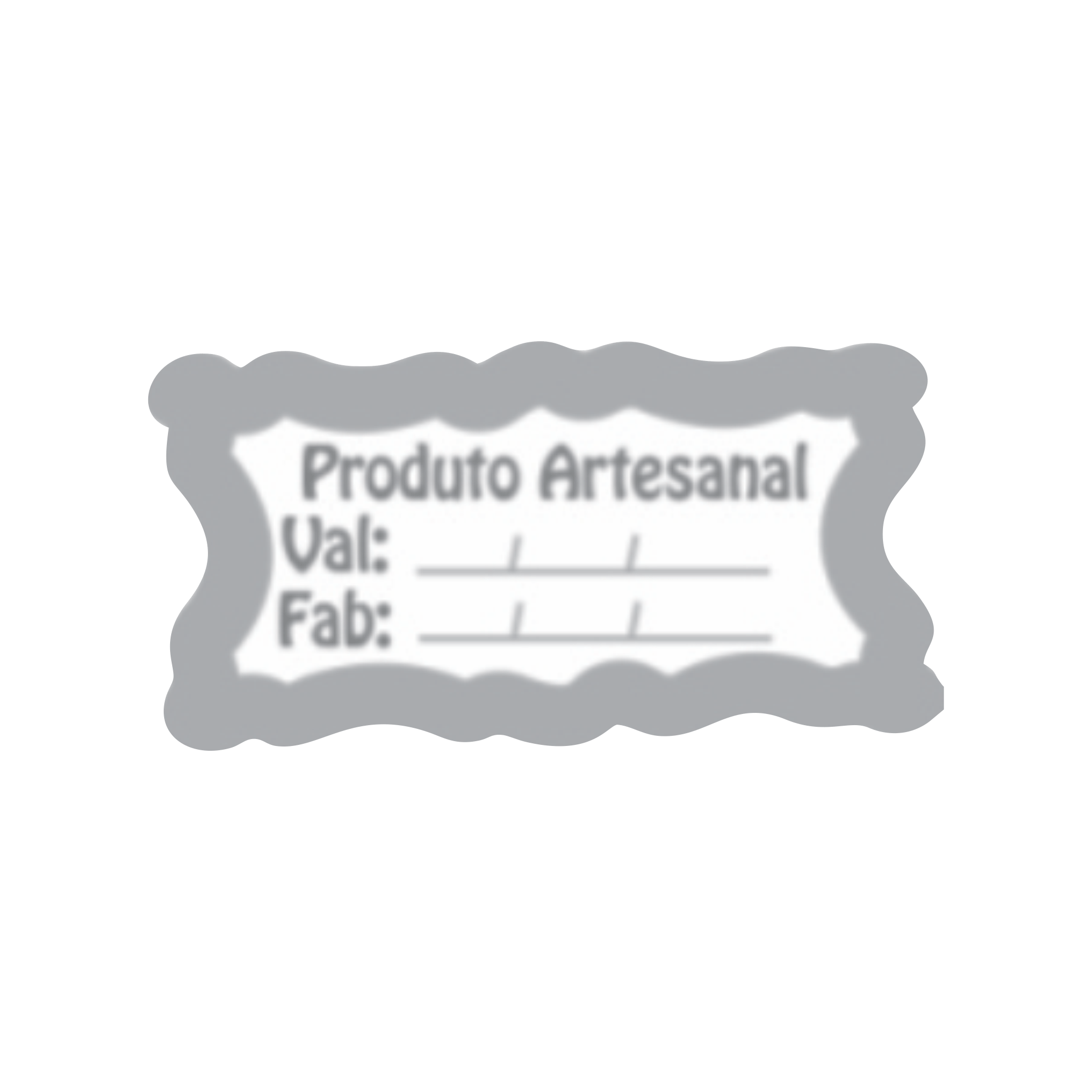 Comemoratio Etiqueta Produto Artesanal Val. Prata