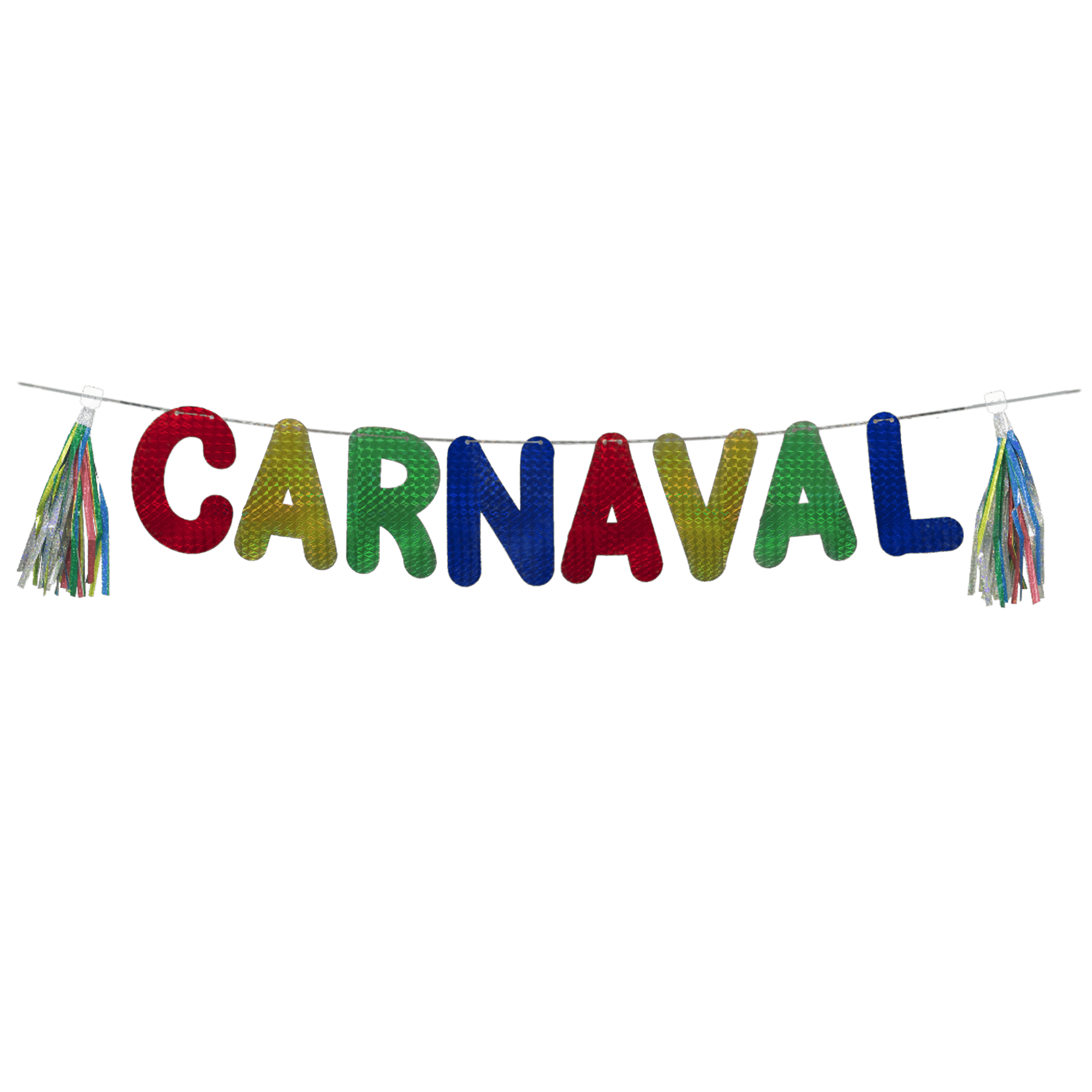 Comemoratio Faixa Carnaval Metalizada com Fitas - 1,3m - 1 un.