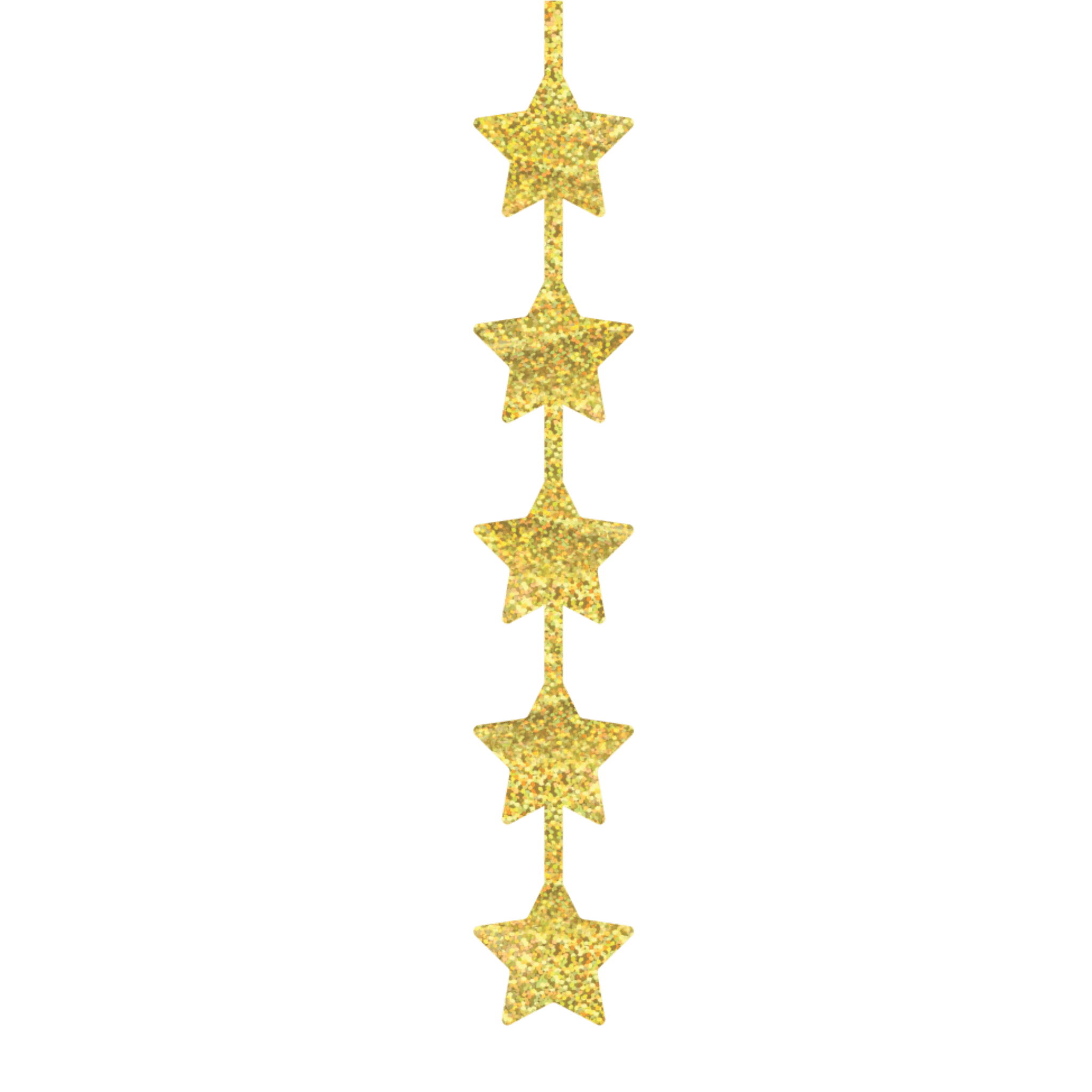 Comemoratio Fita Decorativa Metalizada Ano Novo Estrela Glitter Dourada
