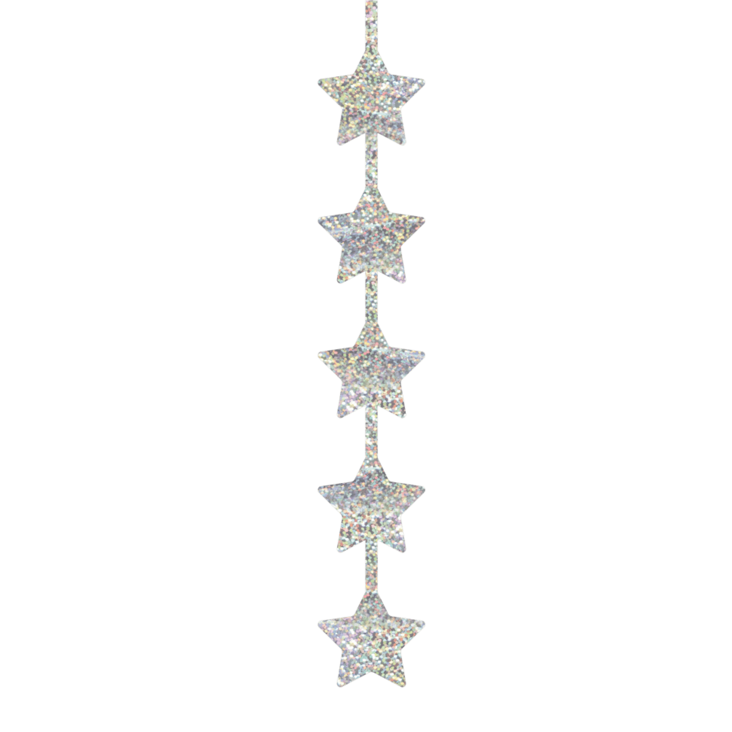 Comemoratio Fita Decorativa Metalizada Ano Novo Estrela Glitter Prata