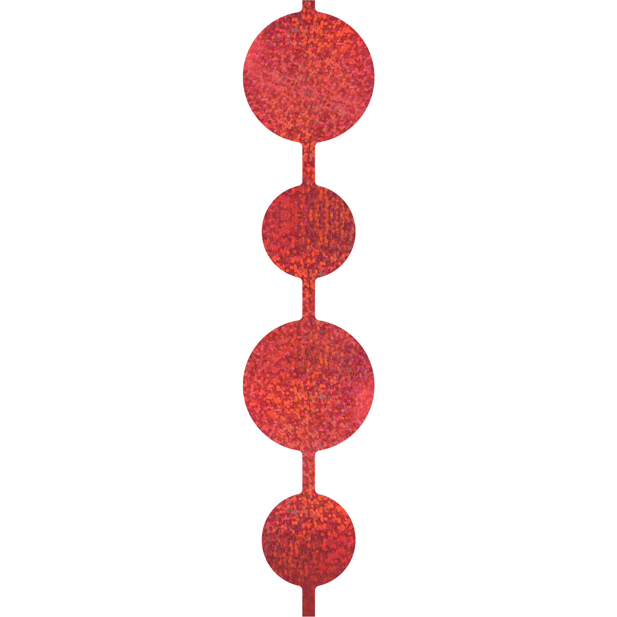 Comemoratio Fita Decorativa Metalizada Natal Glitter Bola Vermelha