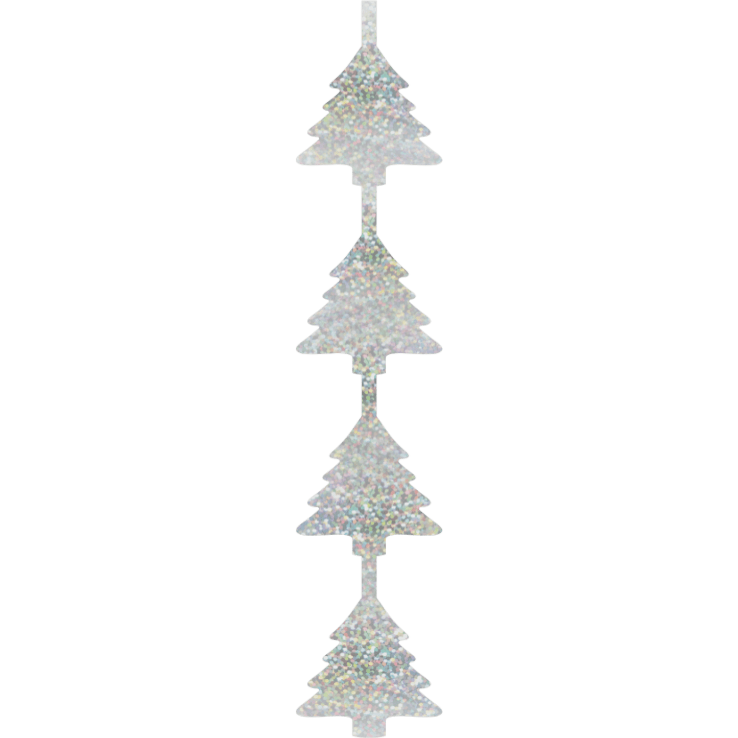 Comemoratio Fita Decorativa Metalizada Natal Pinheiro Glitter Prata
