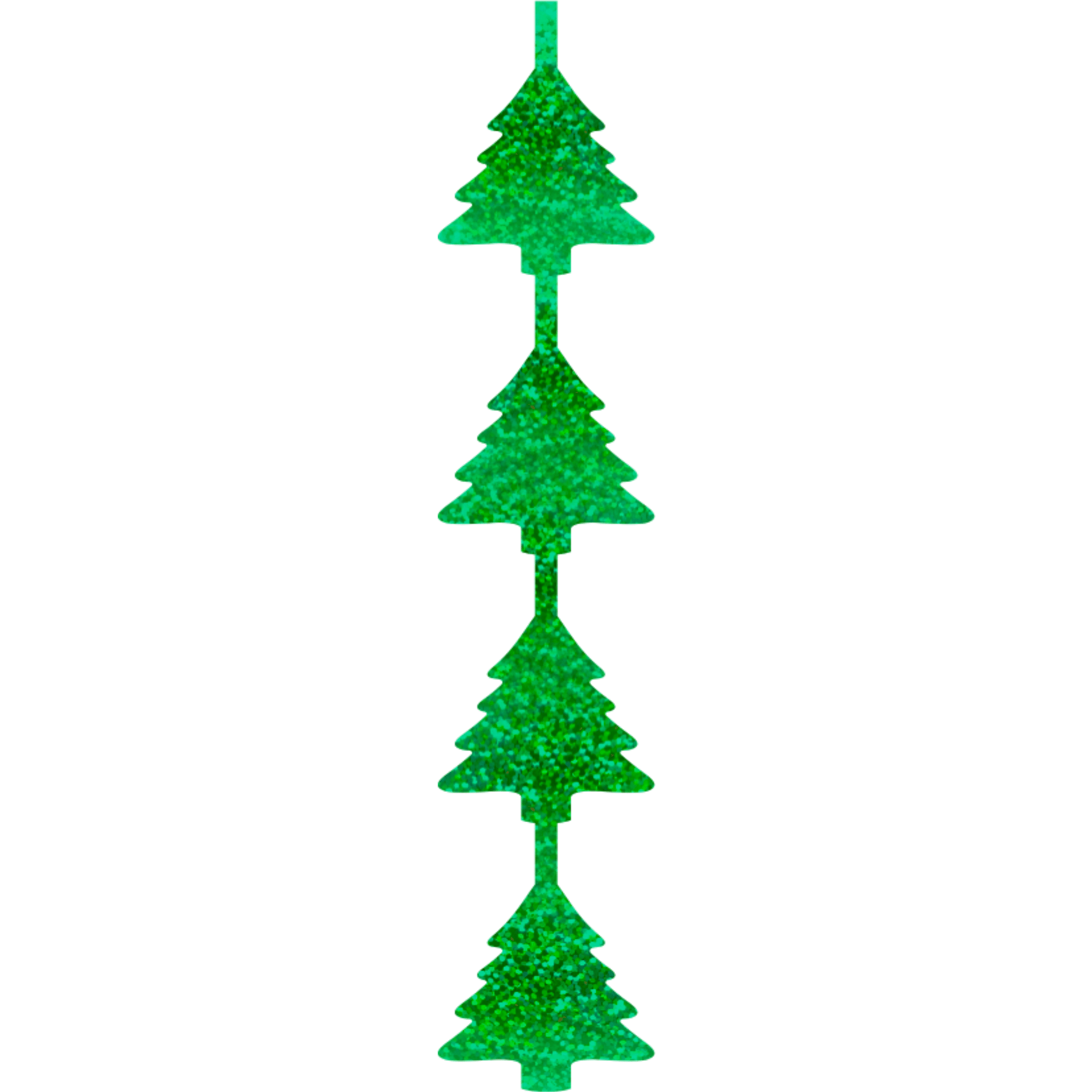 Comemoratio Fita Decorativa Metalizada Natal Pinheiro Glitter Verde
