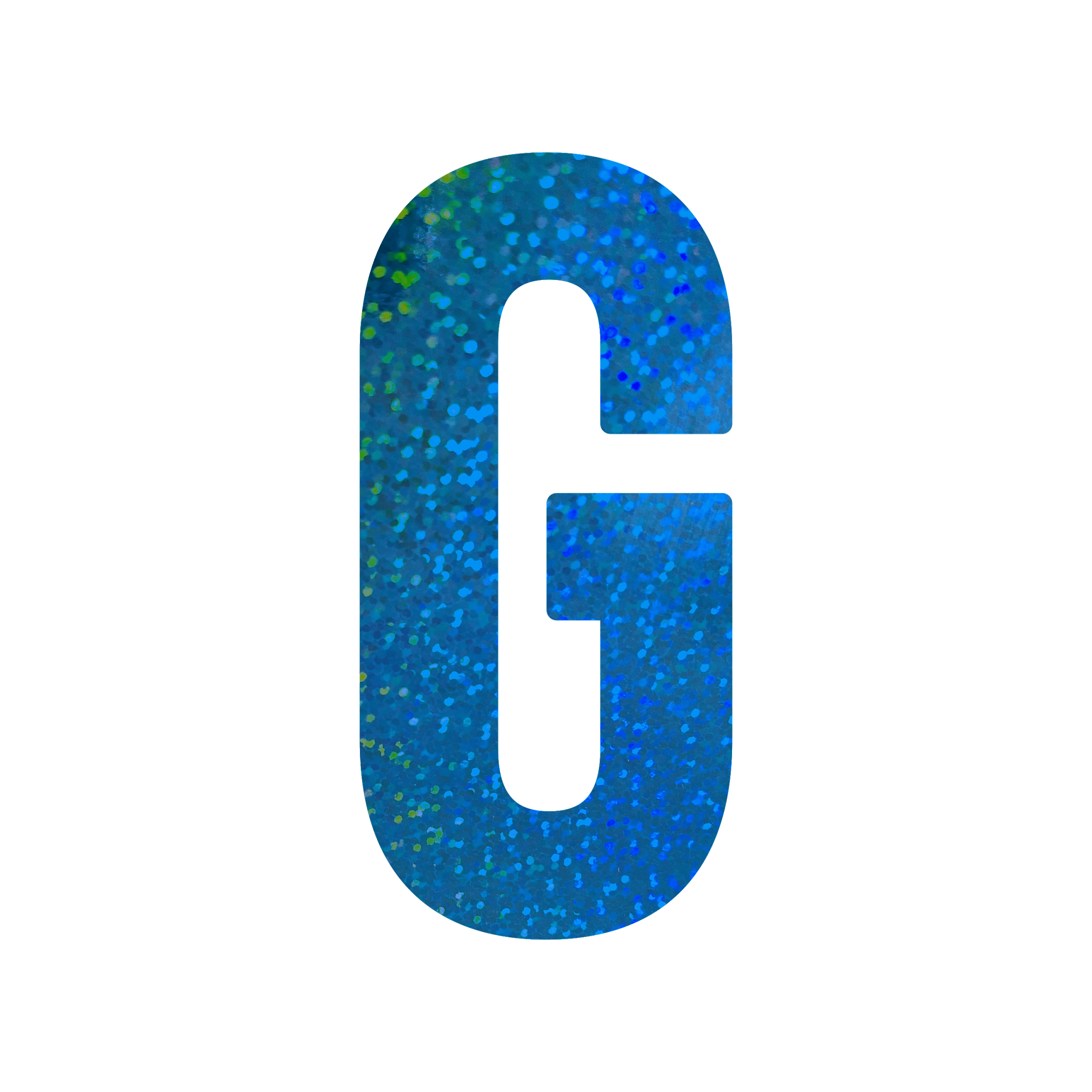 Comemoratio G Letra de Papel Metalizada 15,3 cm Azul - 01 un.