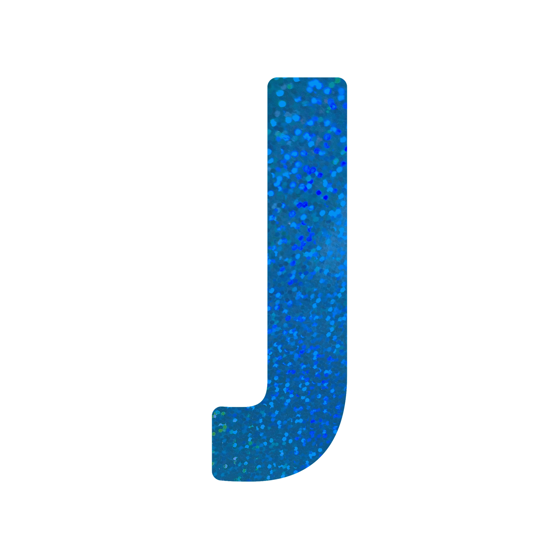 Comemoratio J Letra de Papel Metalizada 15,3 cm Azul - 01 un.