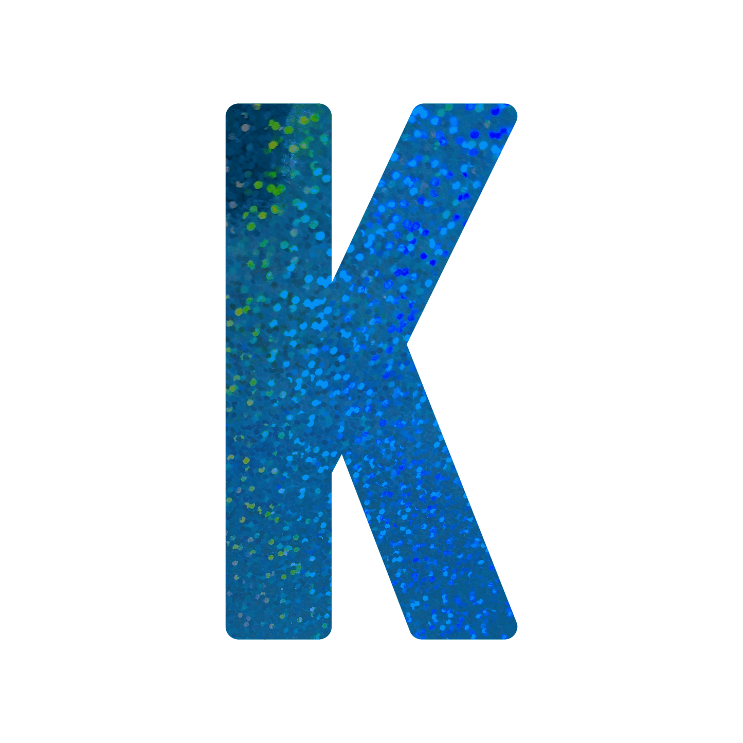 Comemoratio K Letra de Papel Metalizada 15,3 cm Azul - 01 un.