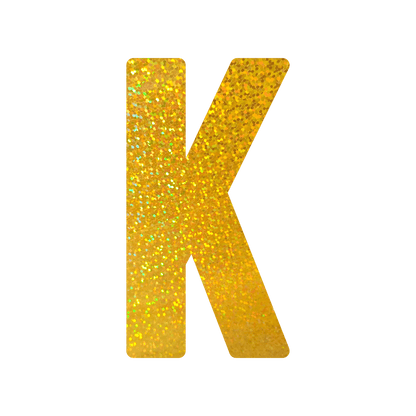 Comemoratio K Letra de Papel Metalizada 15,3 cm Dourada - 01 un.