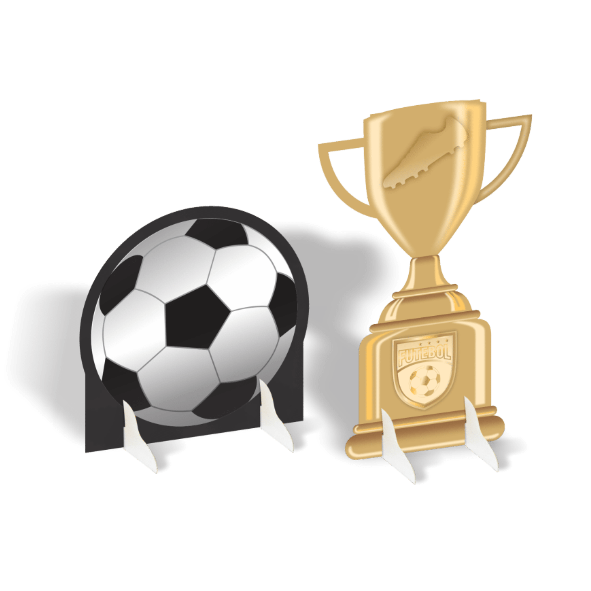 Comemoratio Kit de Decorações de Mesa Bola Preta e Troféu