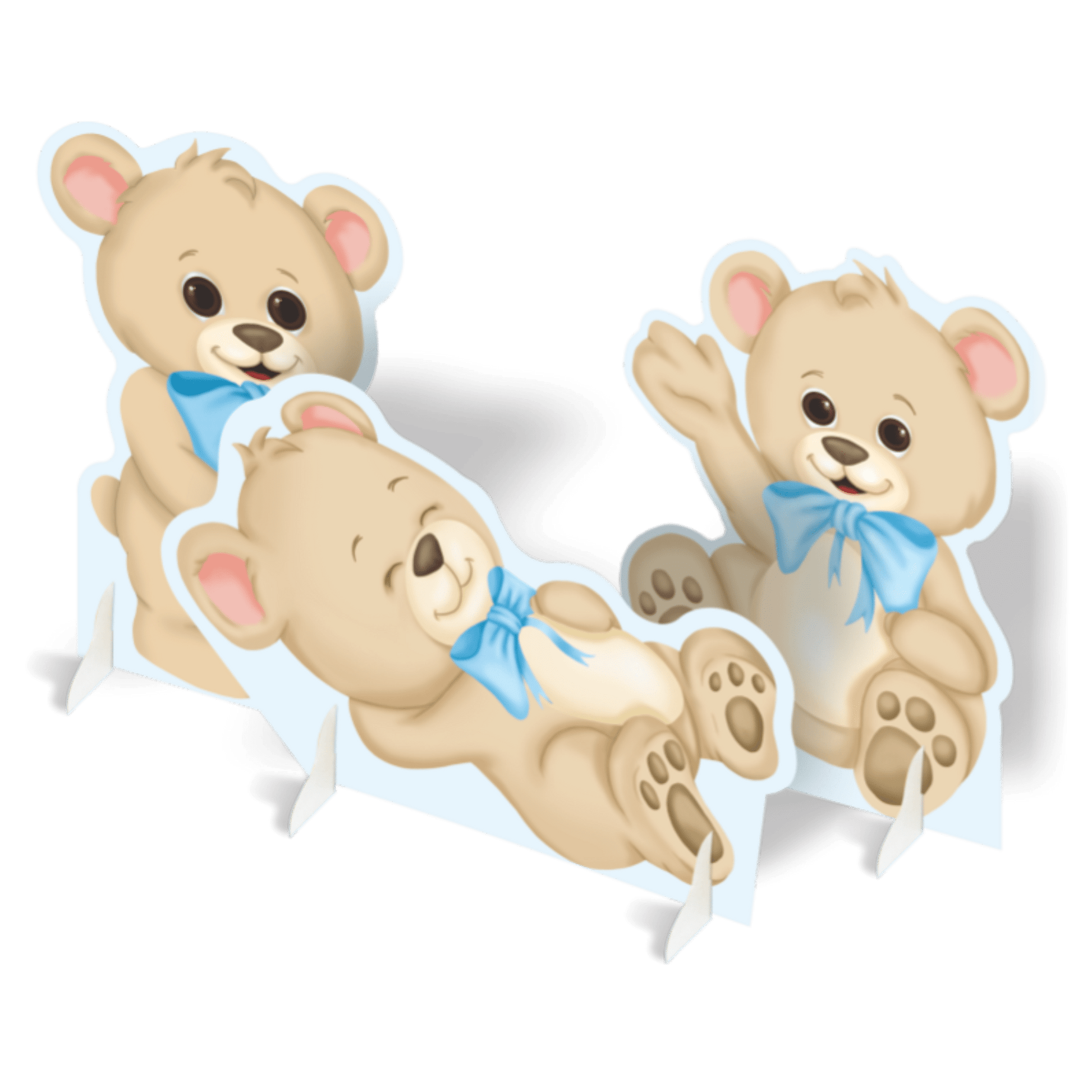 Comemoratio Kit de Decorações de Mesa Urso Laço Azul