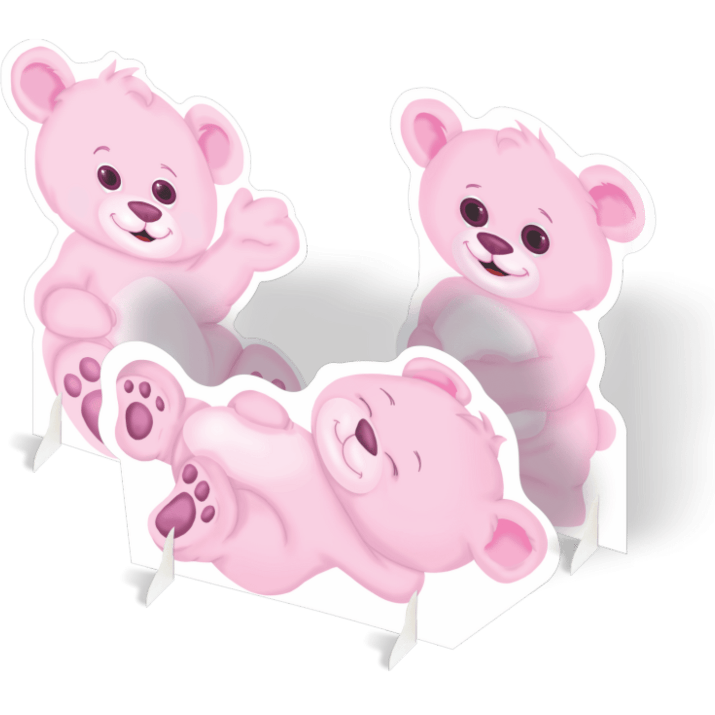 Comemoratio Kit de Decorações de Mesa Urso Rosa