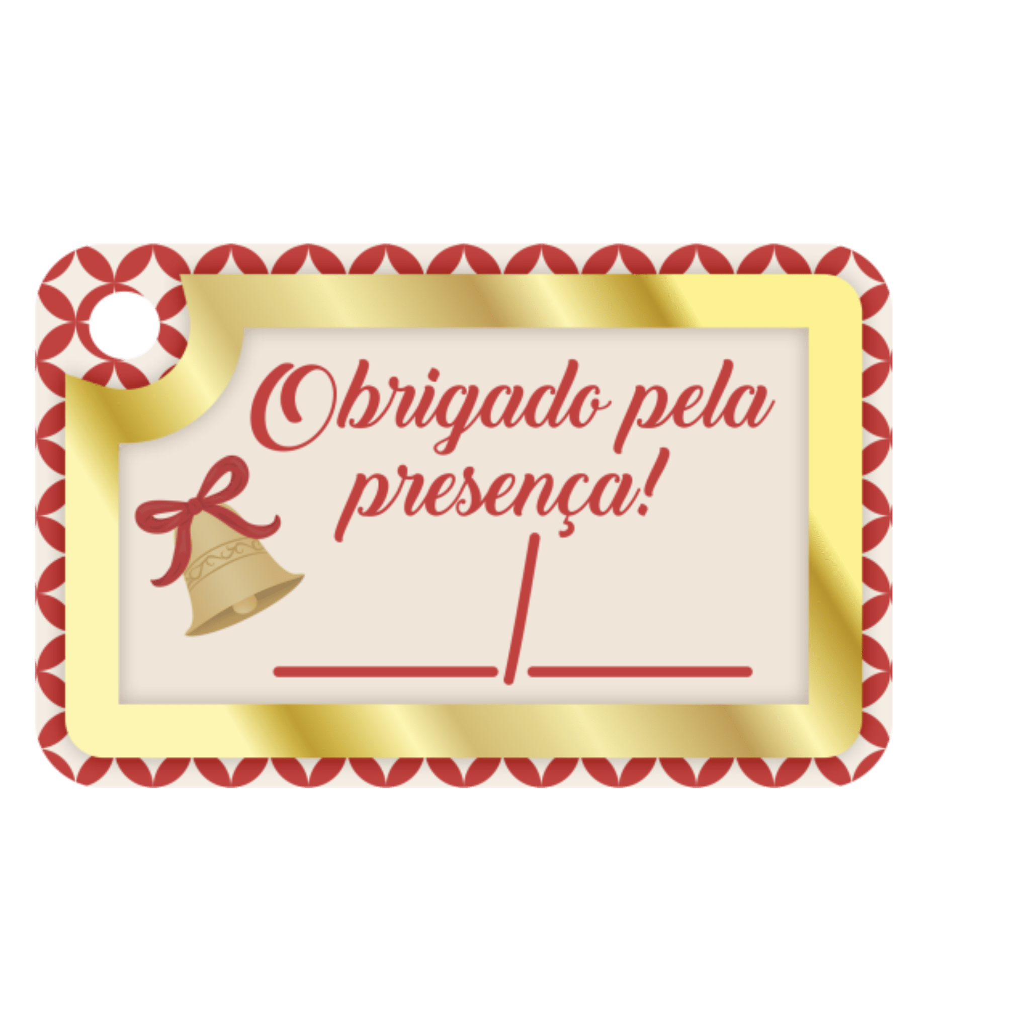 Comemoratio Lembrança Tag Sino Natal