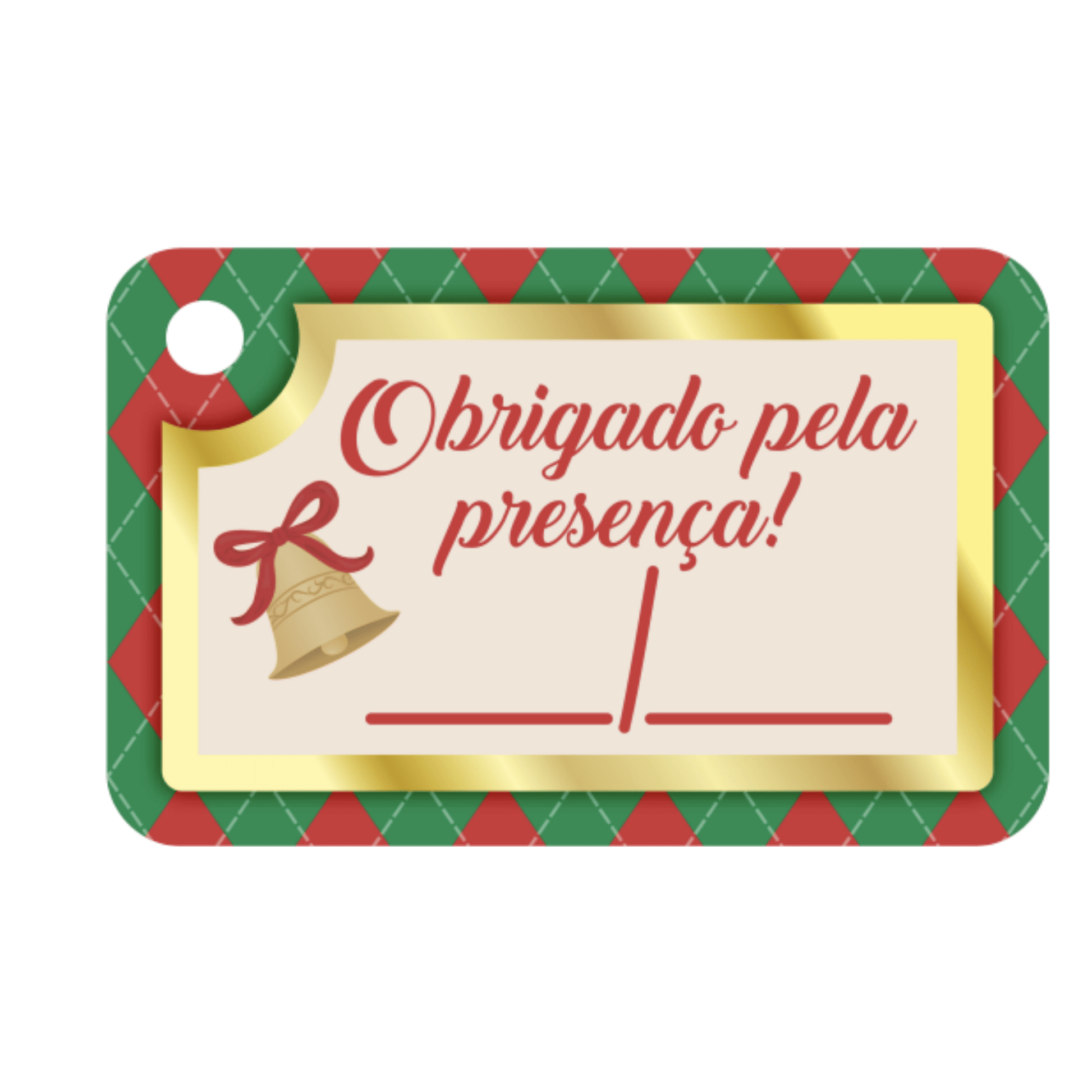 Comemoratio Lembrança Tag Xadrez Natal