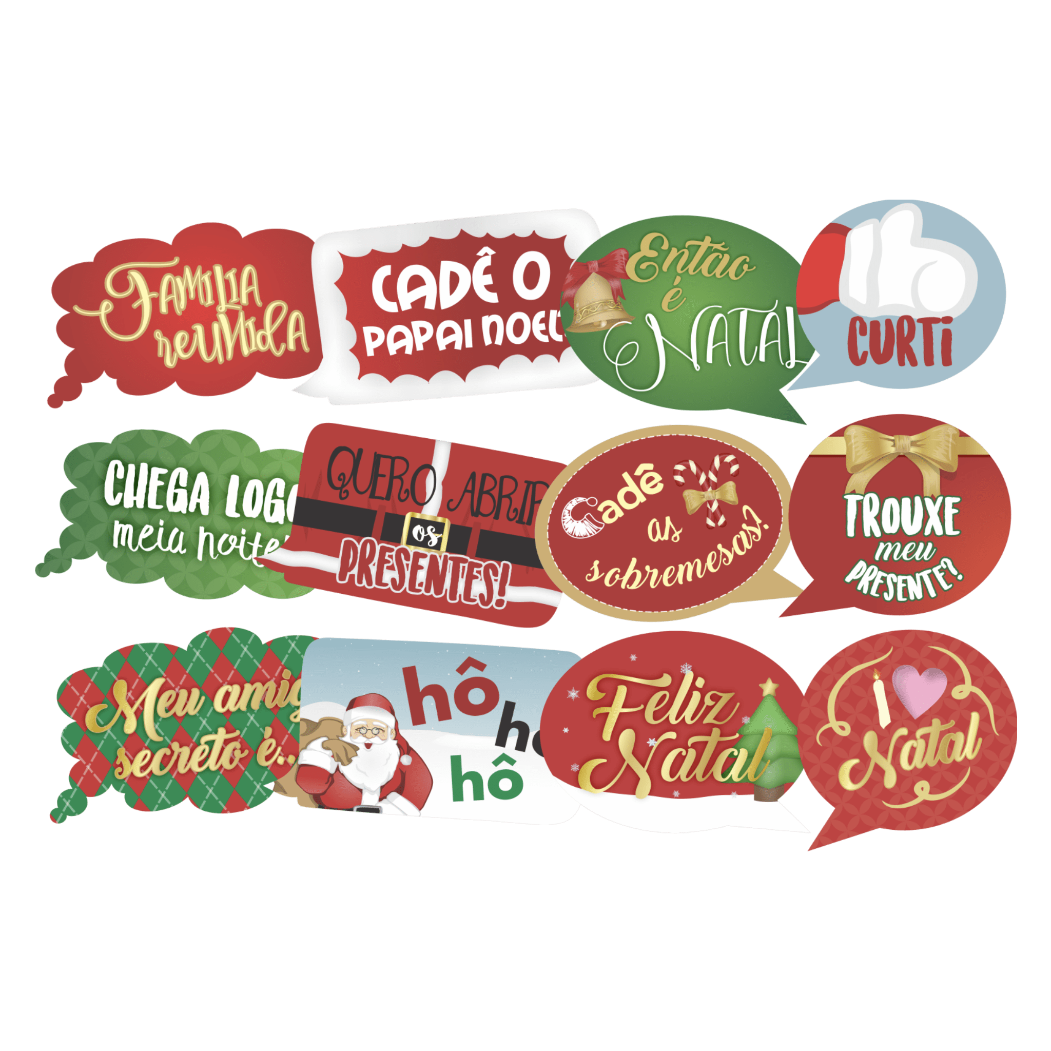 Comemoratio Placas Divertidas C/12 Natal
