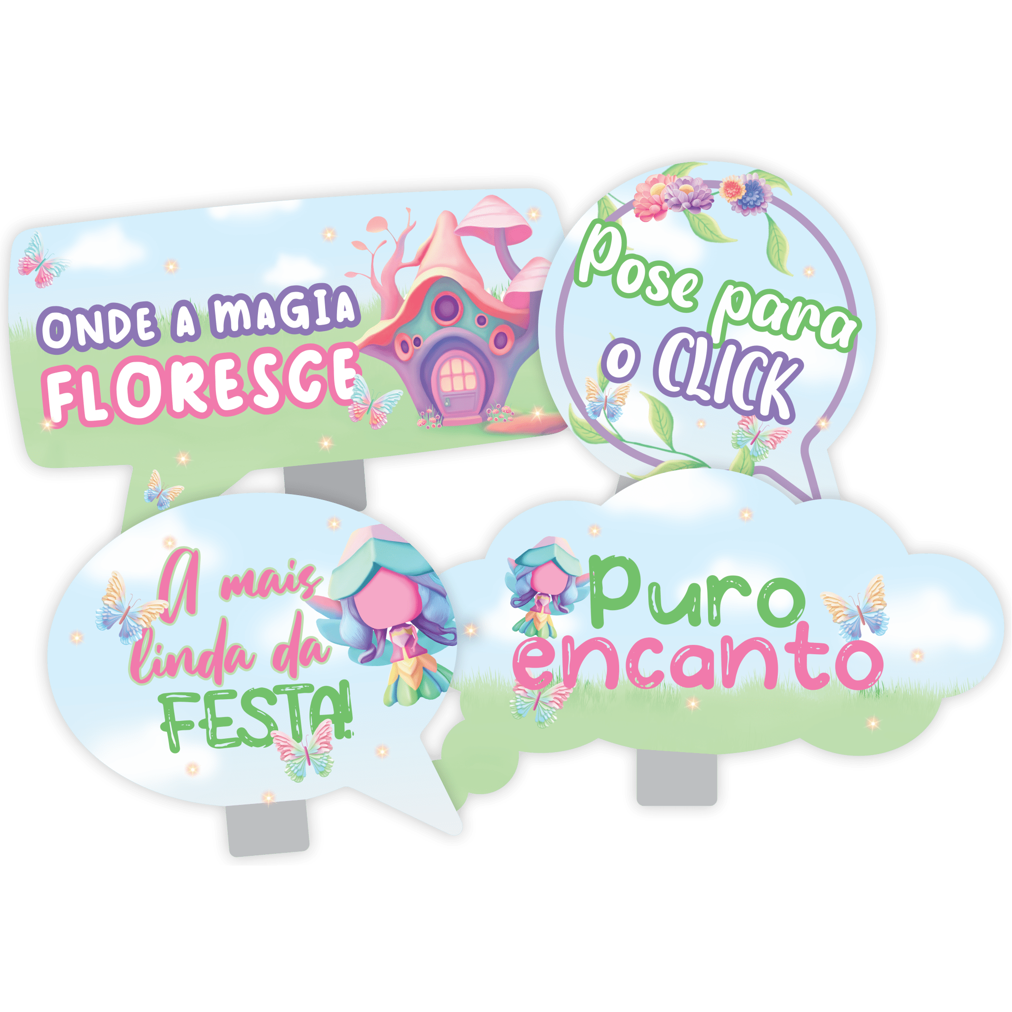 Comemoratio Placas Divertidas C/4 Jardim