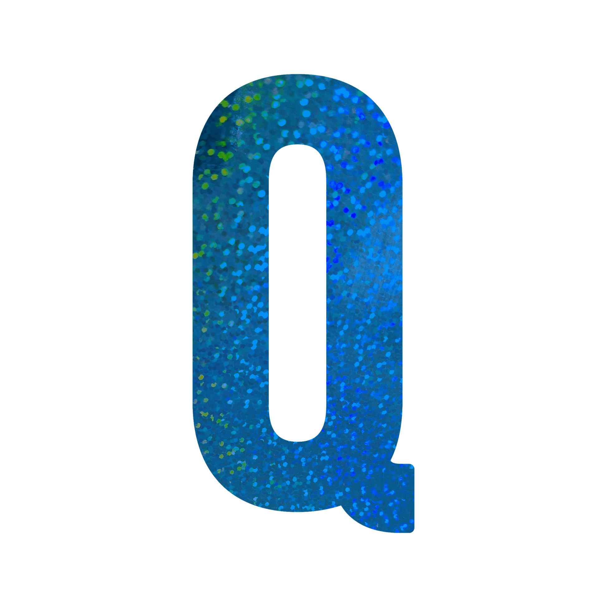 Comemoratio Q Letra de Papel Metalizada 15,3 cm Azul - 01 un.