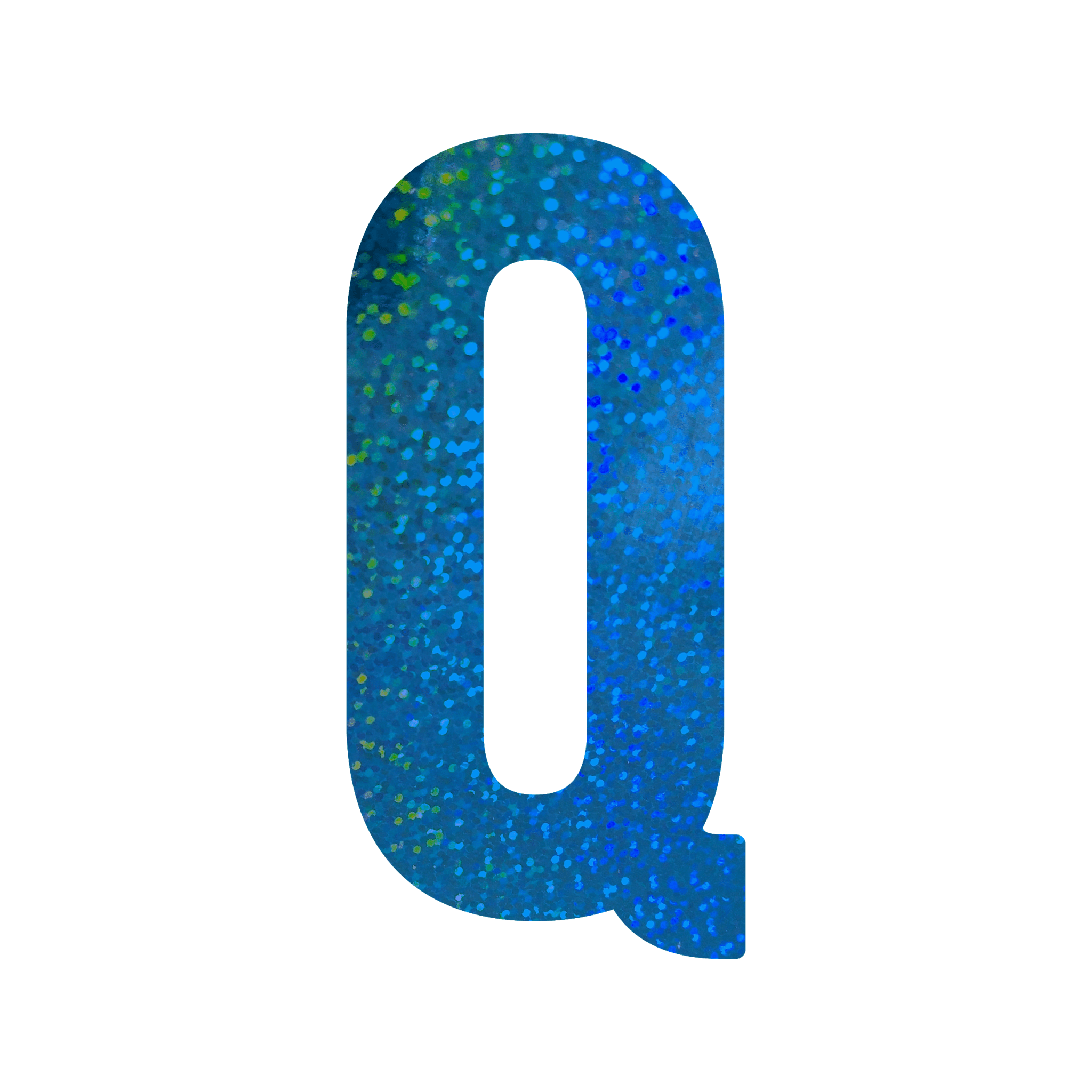 Comemoratio Q Letra de Papel Metalizada 15,3 cm Azul - 01 un.