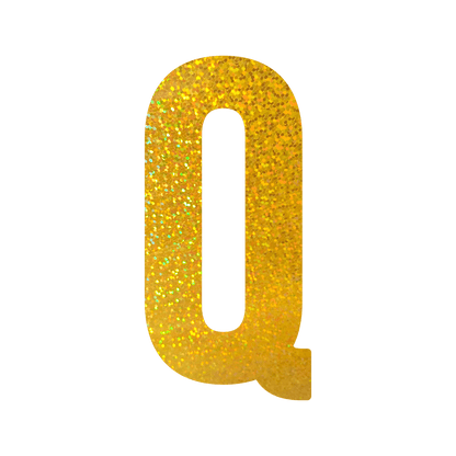 Comemoratio Q Letra de Papel Metalizada 15,3 cm Dourada - 01 un.
