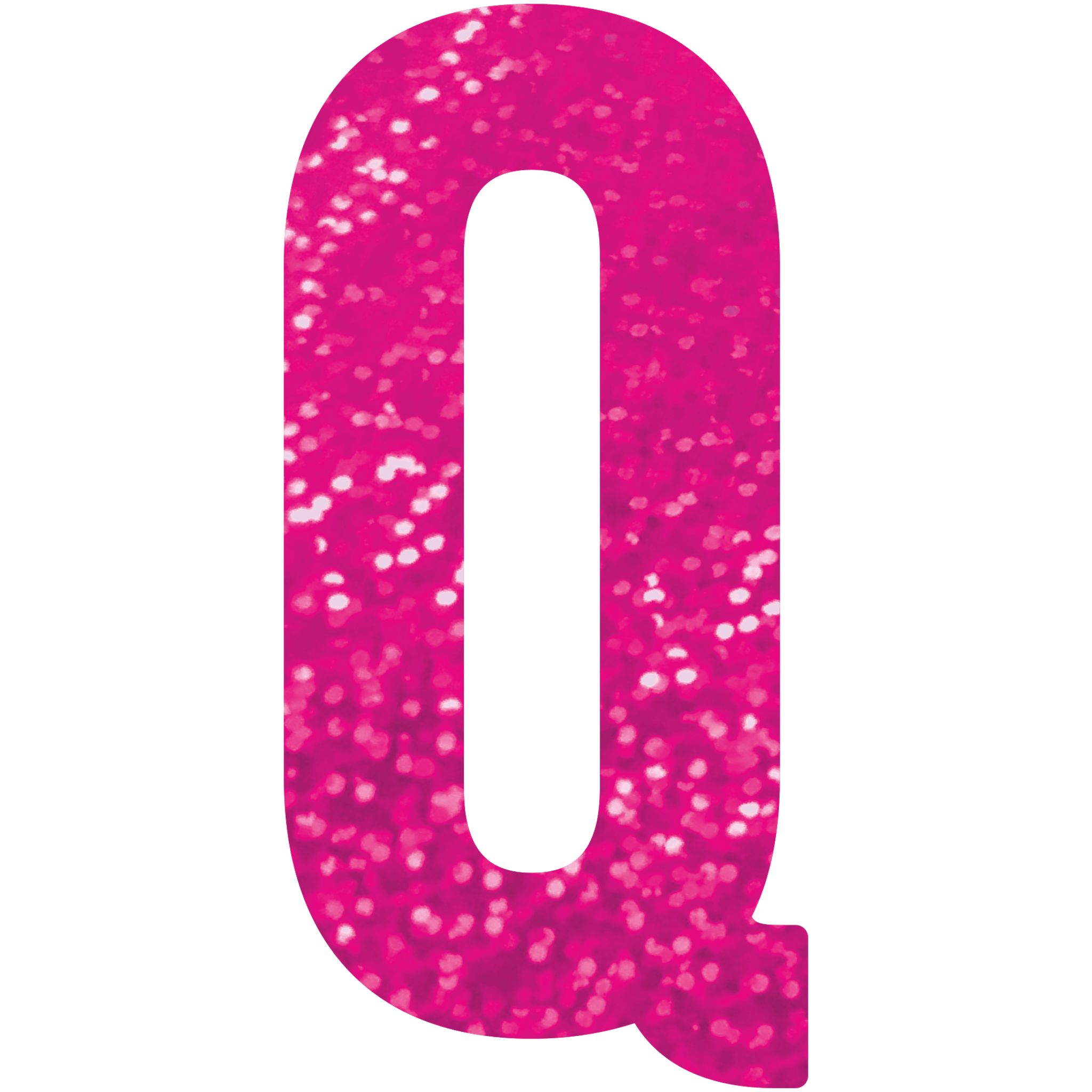 Comemoratio Q Letra de Papel Metalizada 15,3 cm Rosa - 01 un.