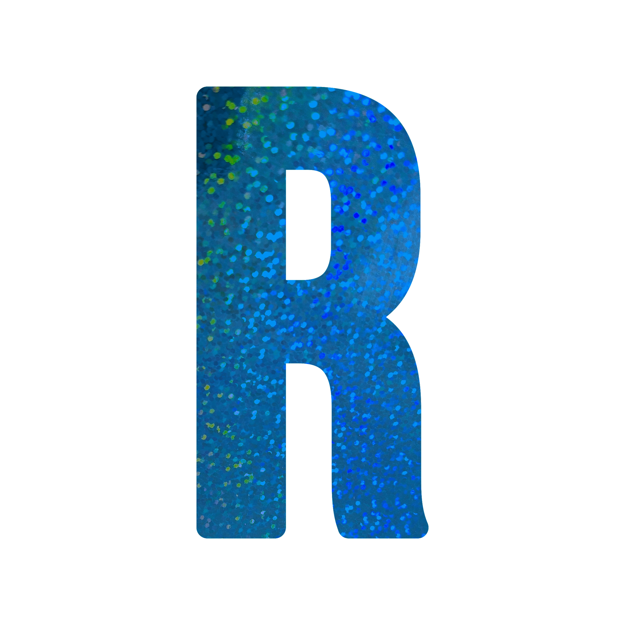 Comemoratio R Letra de Papel Metalizada 15,3 cm Azul - 01 un.