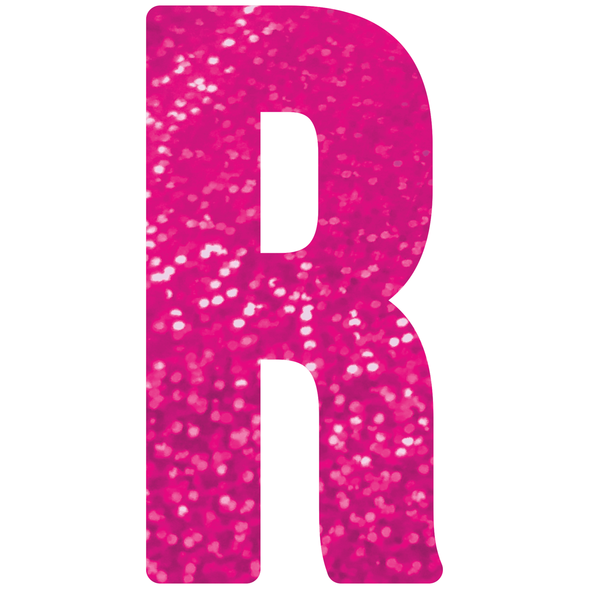 Comemoratio R Letra de Papel Metalizada 15,3 cm Rosa - 01 un.