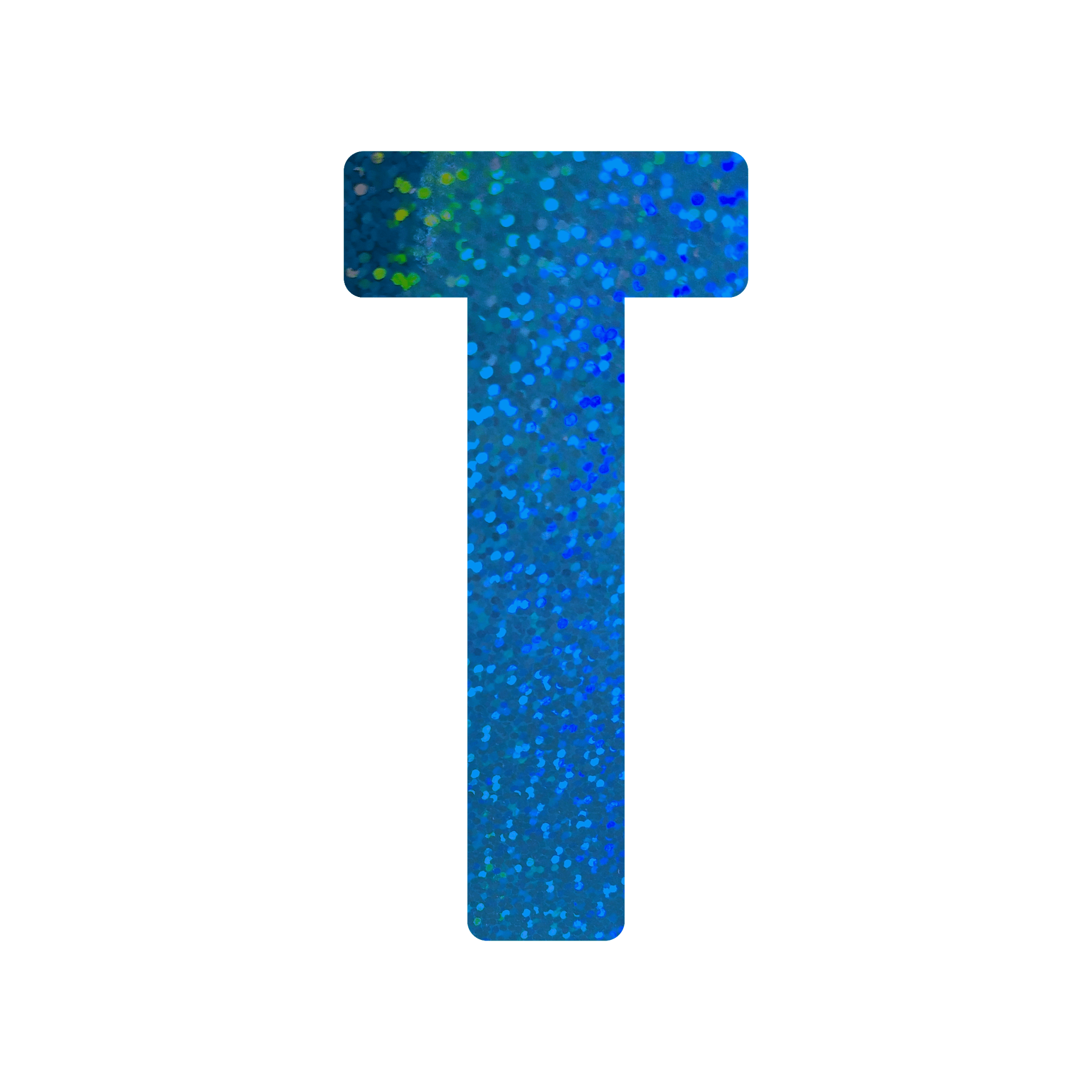 Comemoratio T Letra de Papel Metalizada 15,3 cm Azul - 01 un.