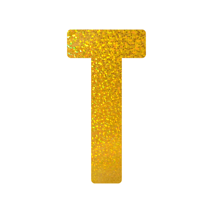 Comemoratio T Letra de Papel Metalizada 15,3 cm Dourada - 01 un.
