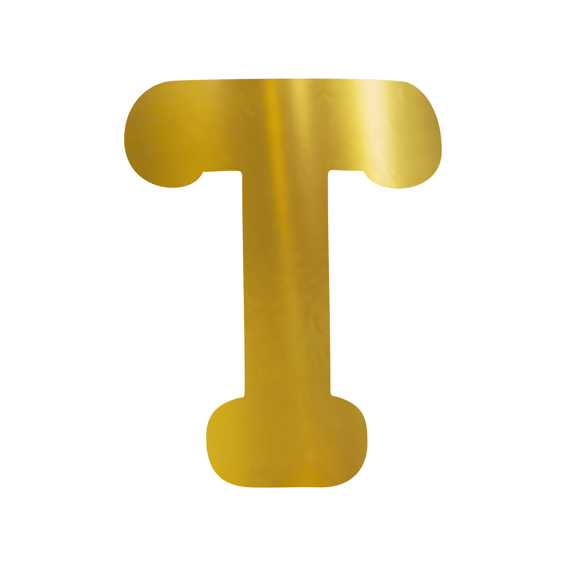 Comemoratio T Letra de Papel Metalizada 15,3 cm Dourada - G2 - 01 un.