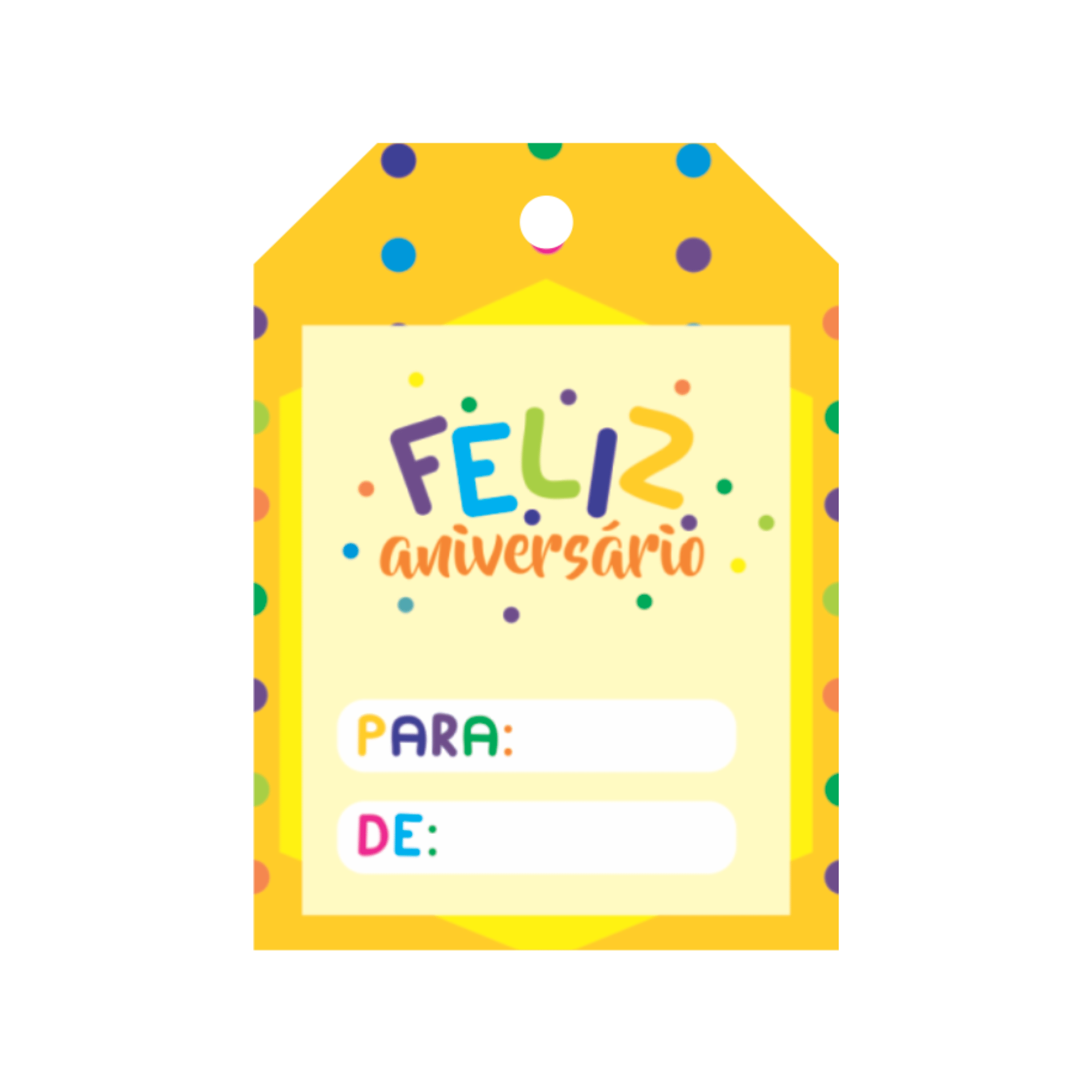 Comemoratio Tag Aniversário Amarelo Feliz Aniversário