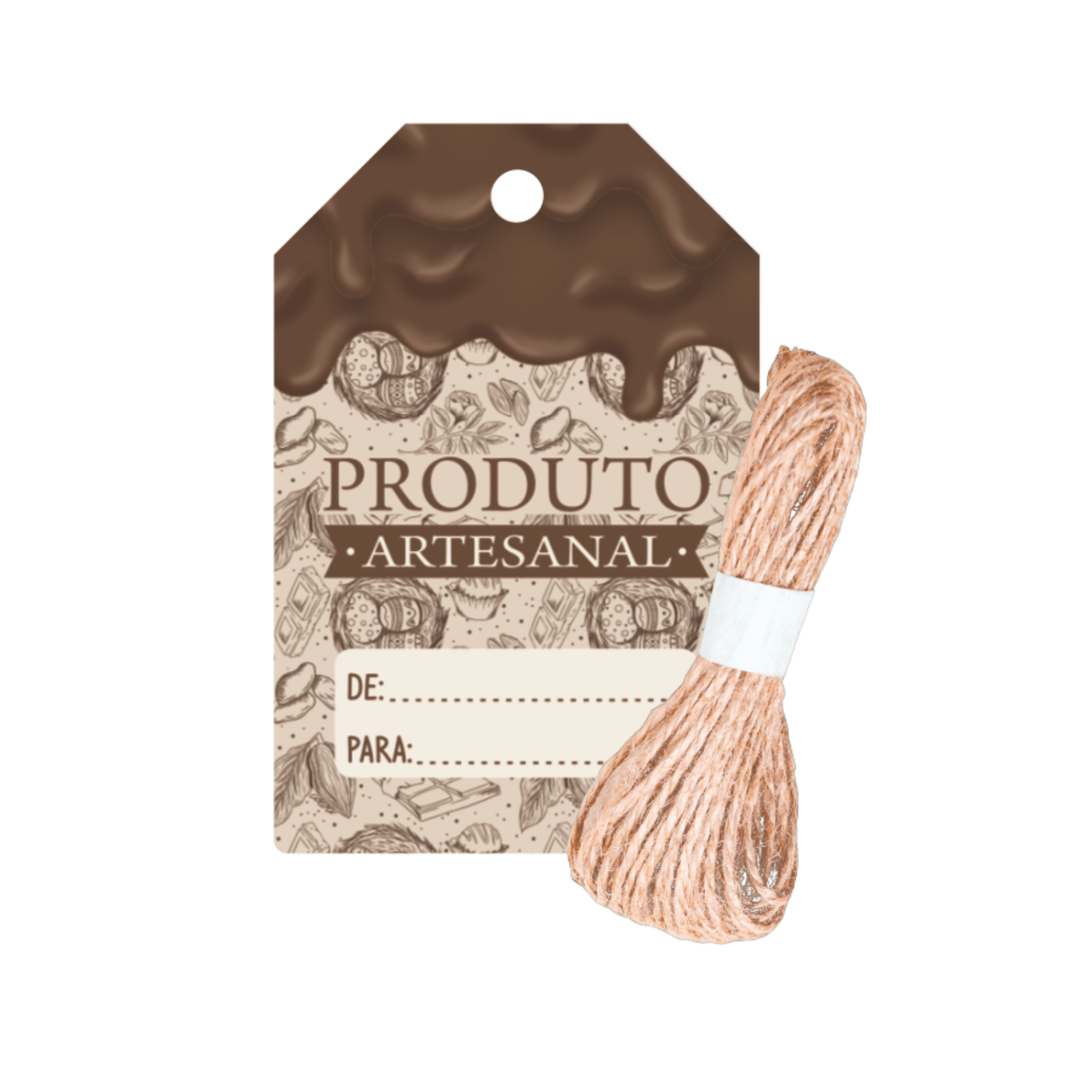 Comemoratio Tag com Sisal Produto Artesanal