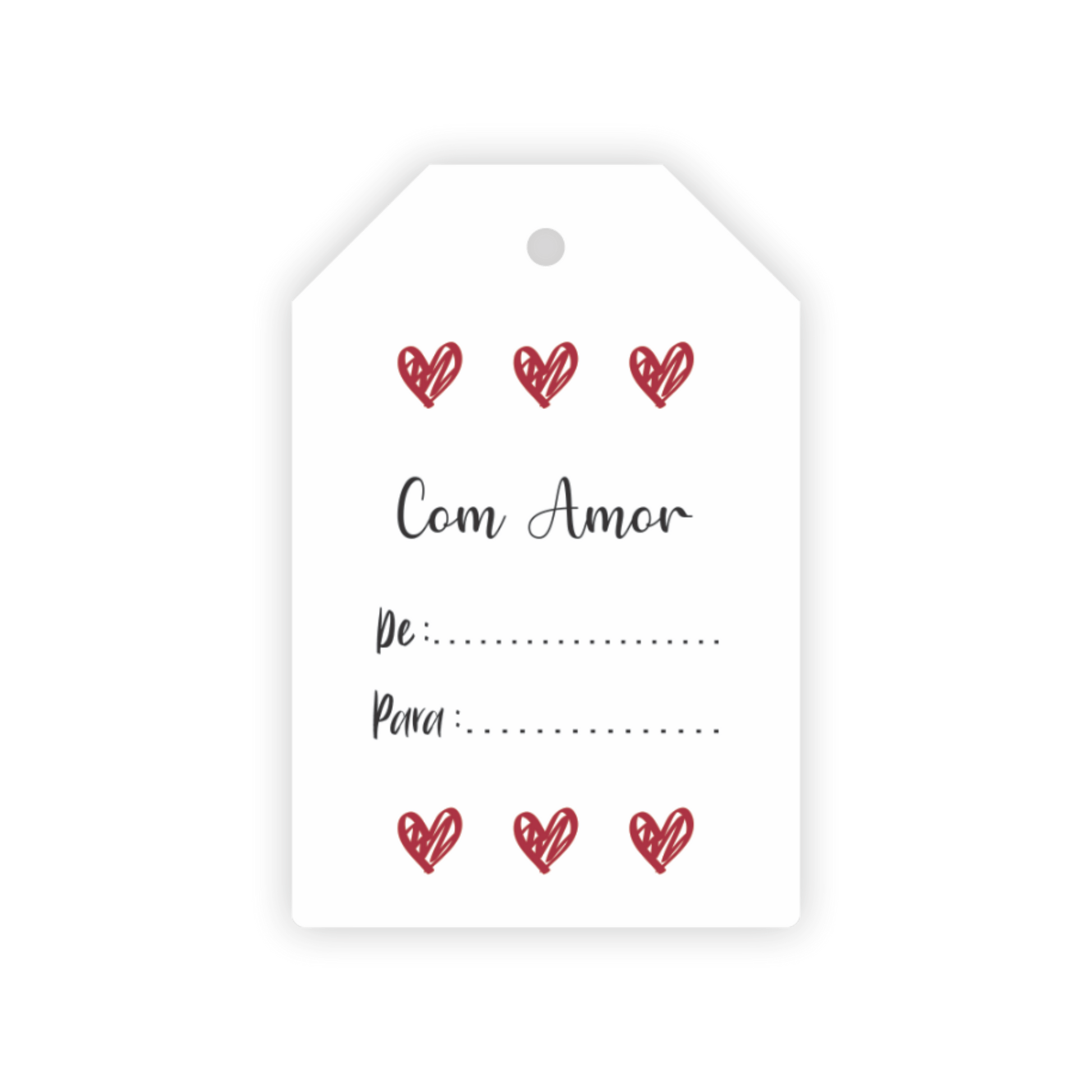 Comemoratio Tag Corações com Amor