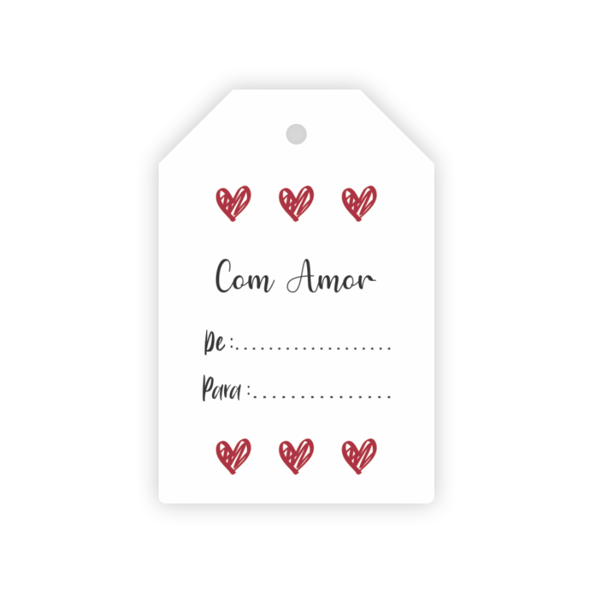 Comemoratio Tag Corações com Amor